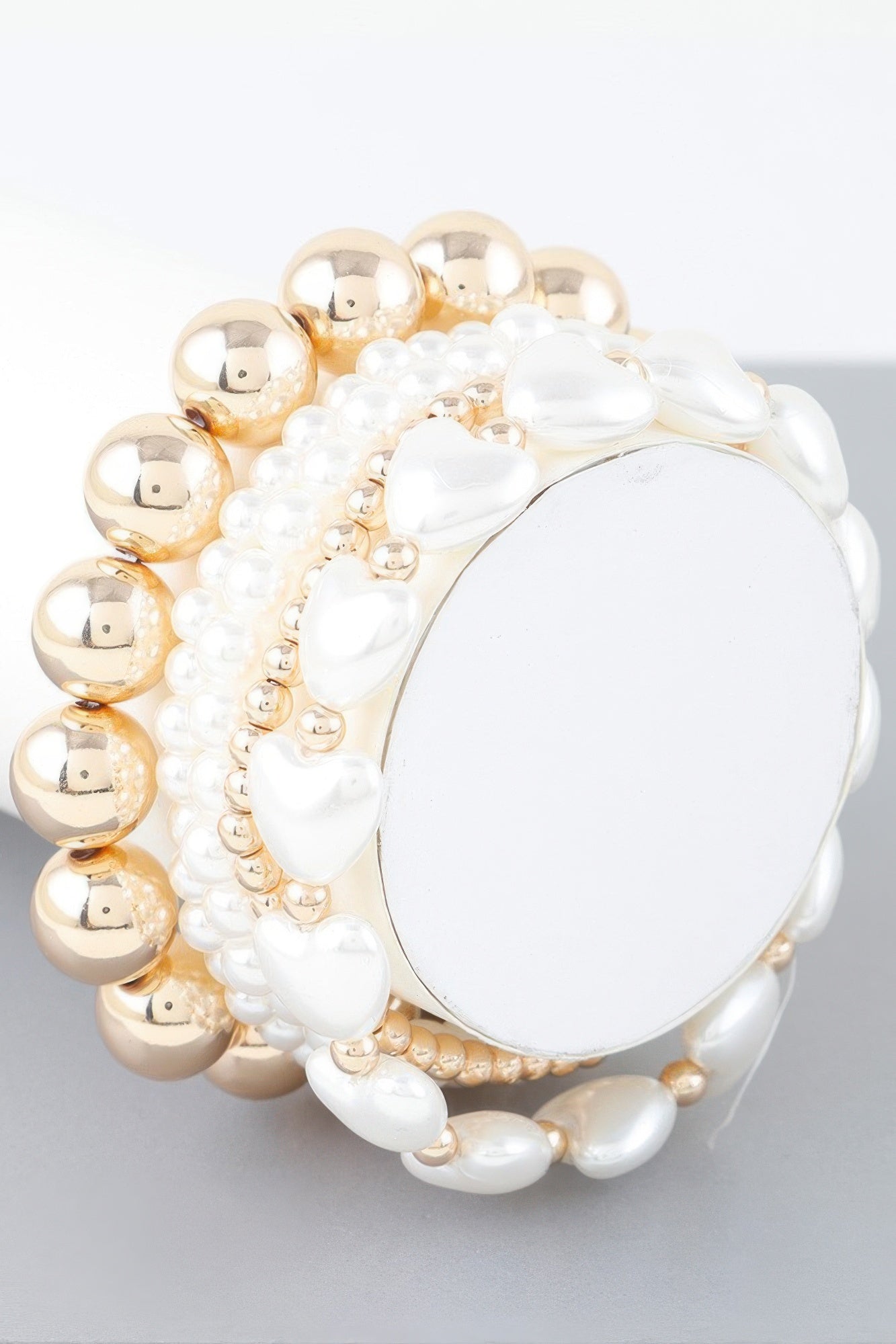 Multi Heart Stone Beaded Bracelet product image