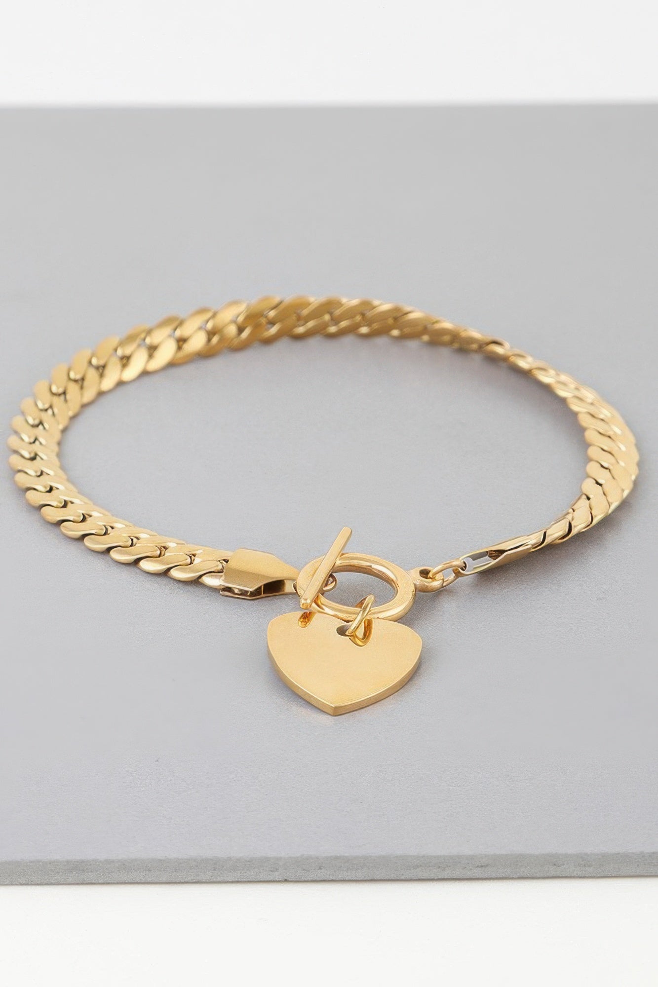 Heart Toggle Curb Chain Bracelet product image