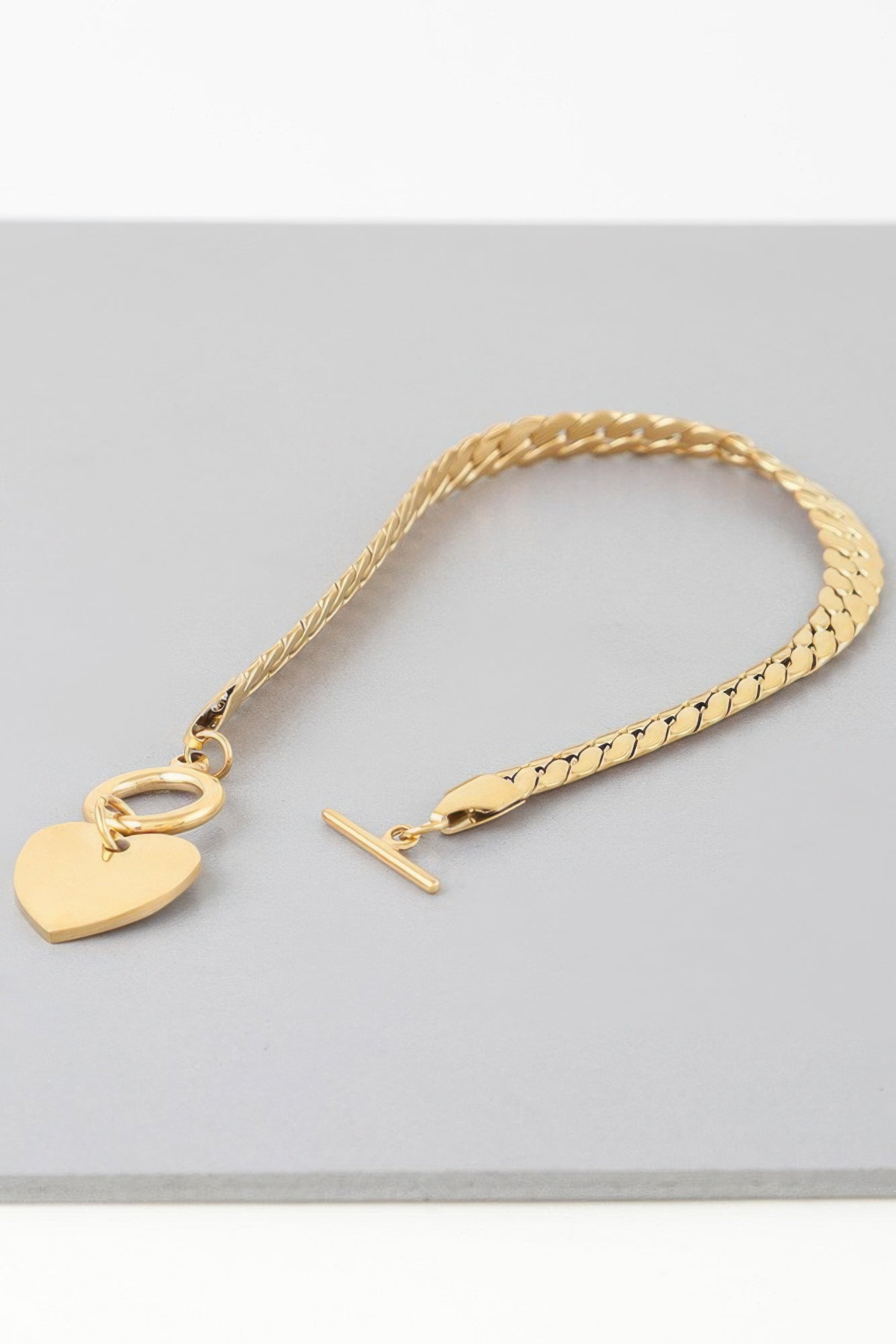 Heart Toggle Curb Chain Bracelet product image