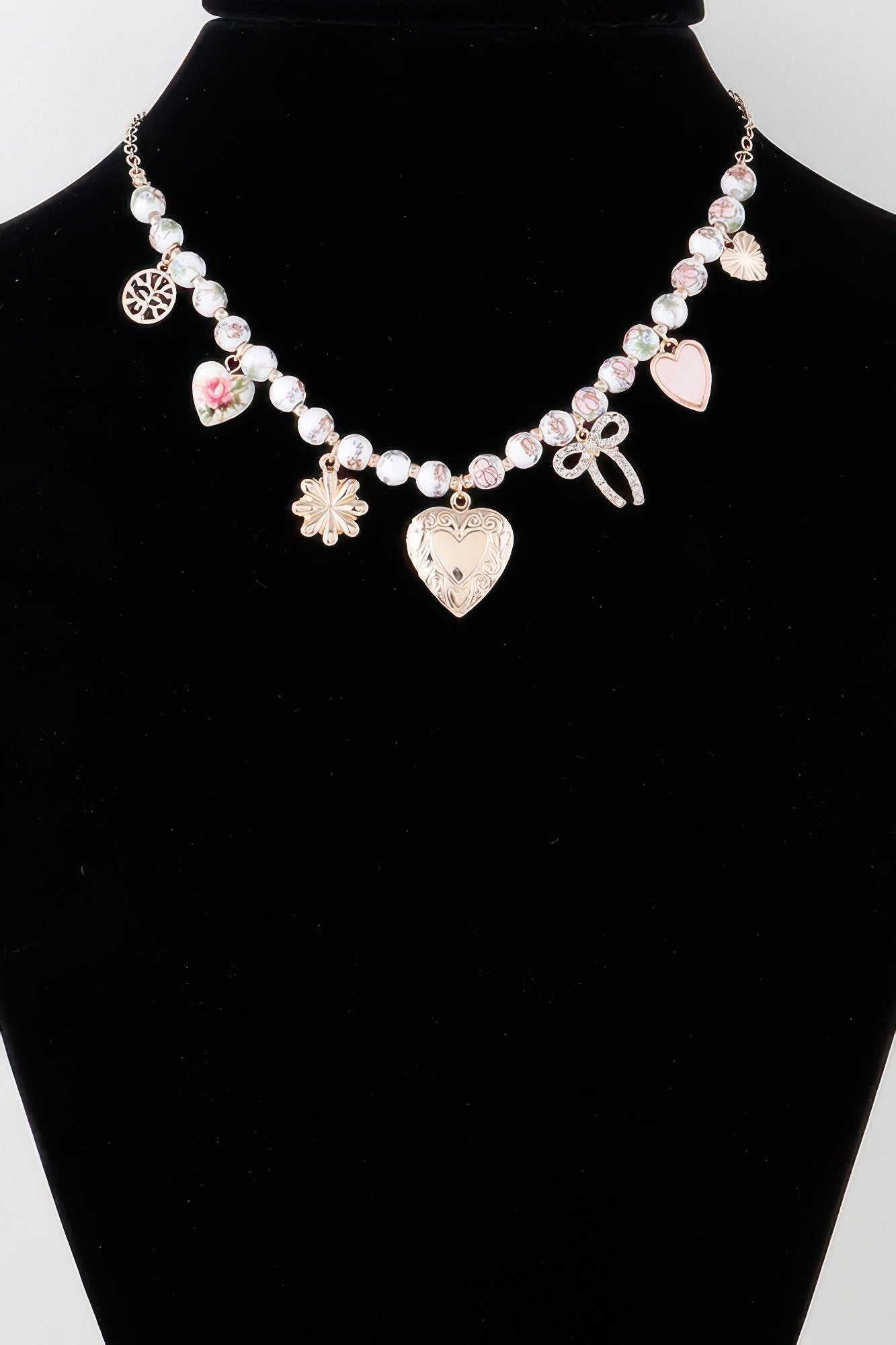Vintage Heart Charms Necklace product image