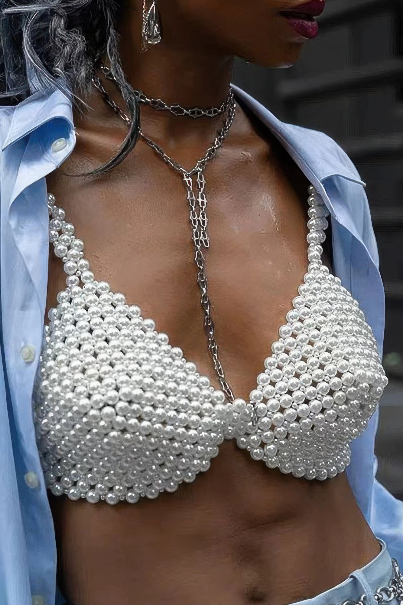 Faux Pearl Bra Top product image