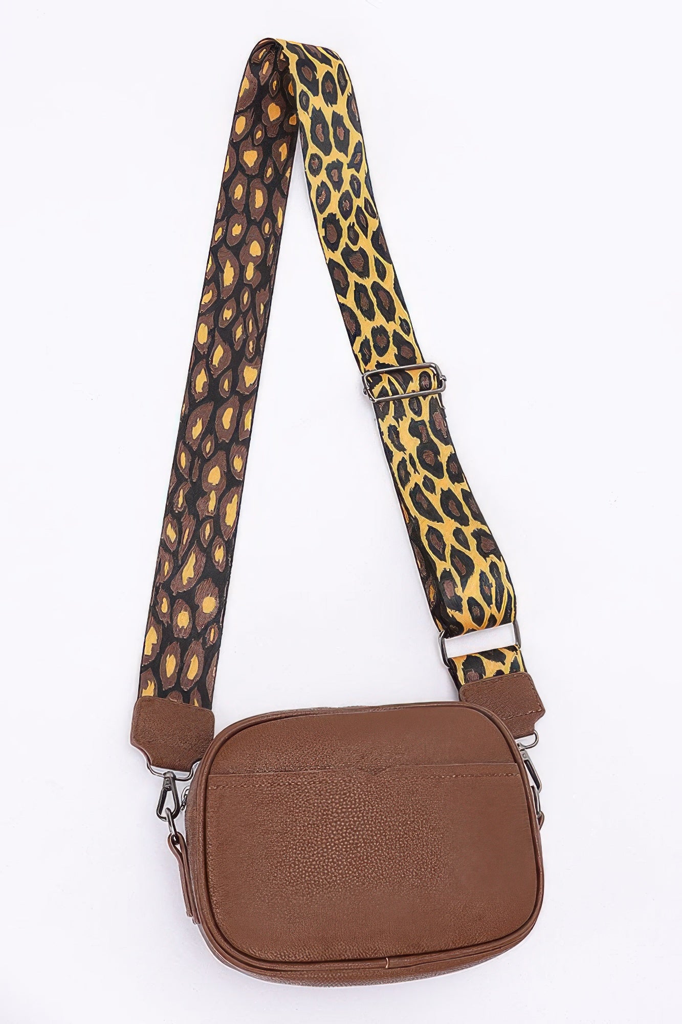 Faux Leather Camera Bag W/leopard Strap product image