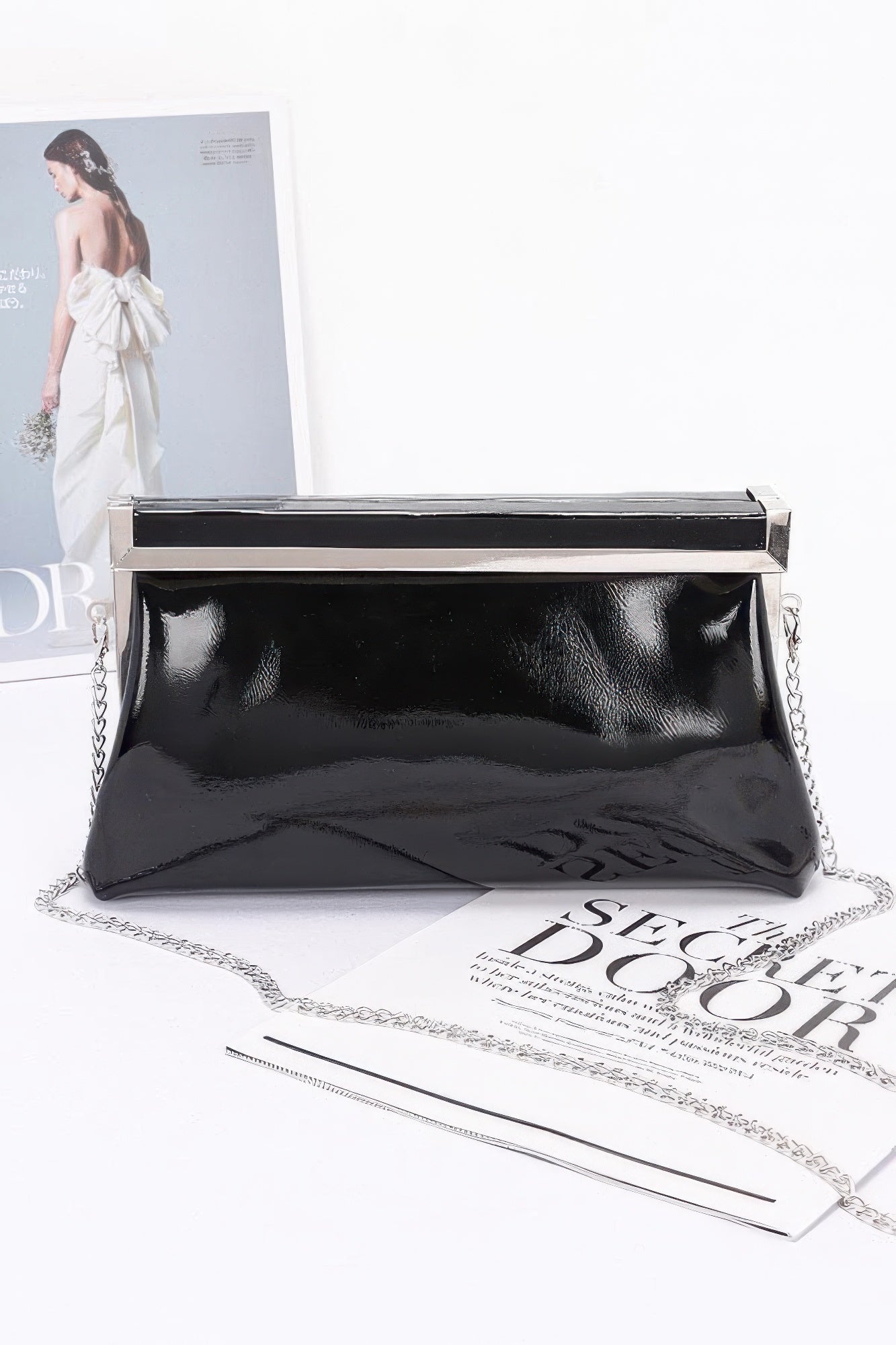 Patent Leather Frame Clutch Bag product image