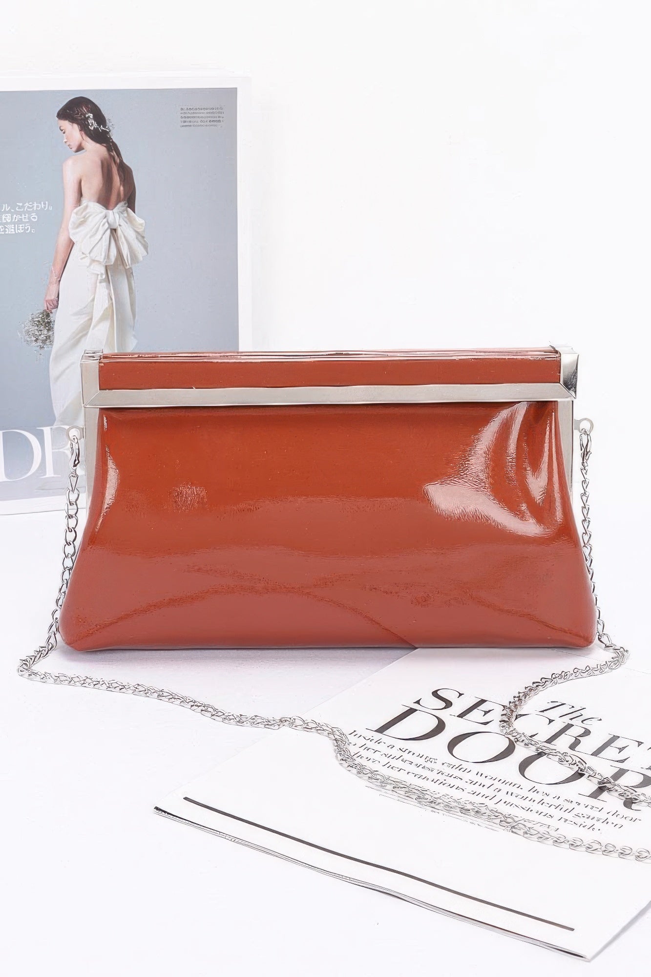 Patent Leather Frame Clutch Bag product image