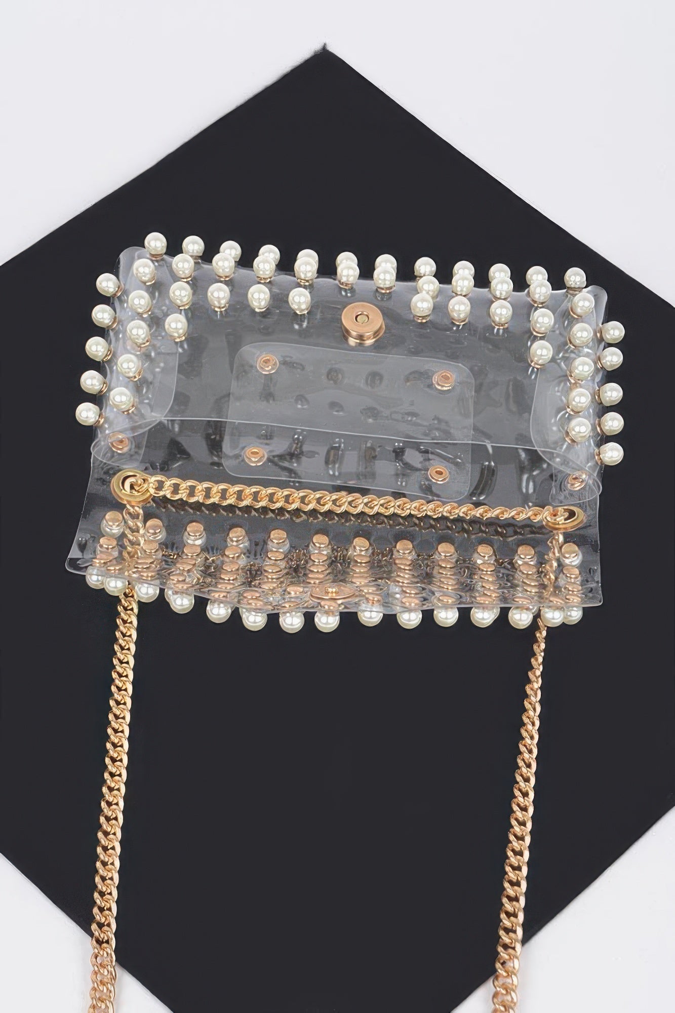 Rhinestone Clear Belt Bag W/chain product image