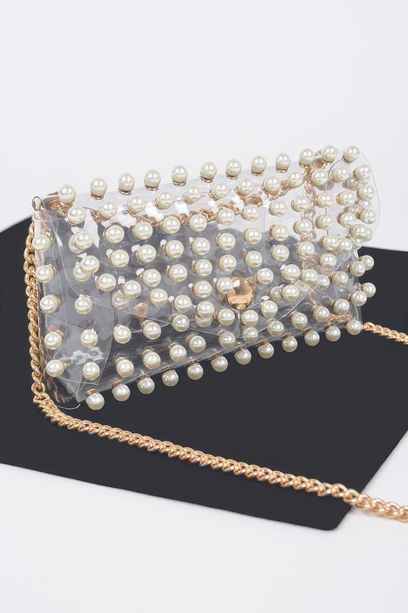 Rhinestone Clear Belt Bag W/chain product image