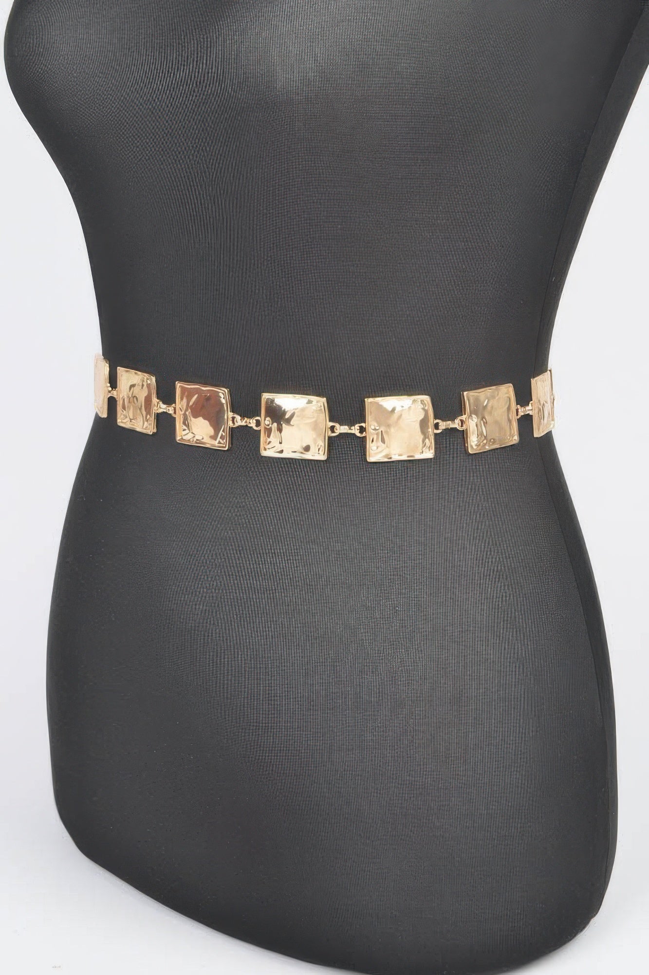Hammered Square Metal Chain Belt product image