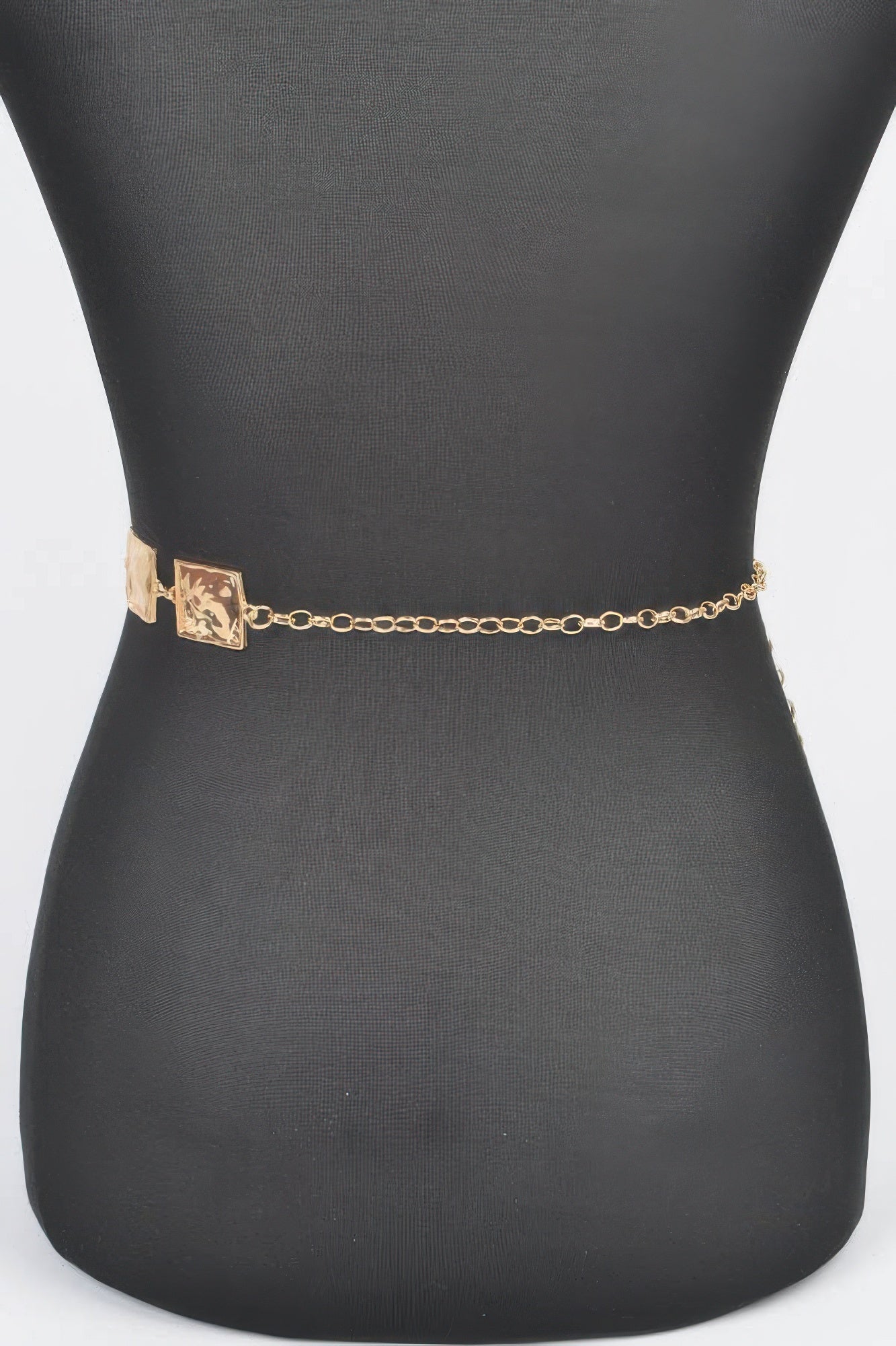 Hammered Square Metal Chain Belt product image