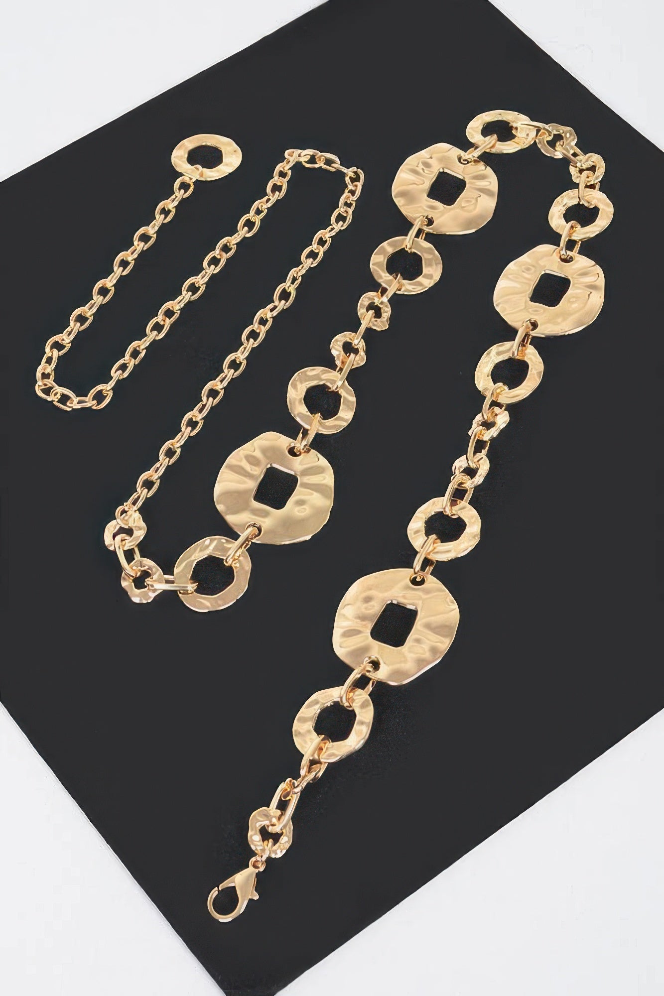 Hammered Metal Chain Belt product image