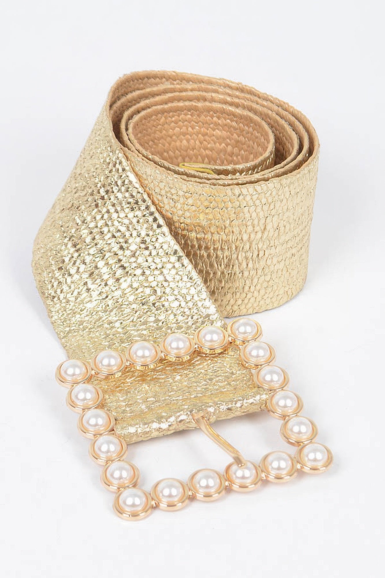 Wide Pearl Buckle Elastic Belt product image