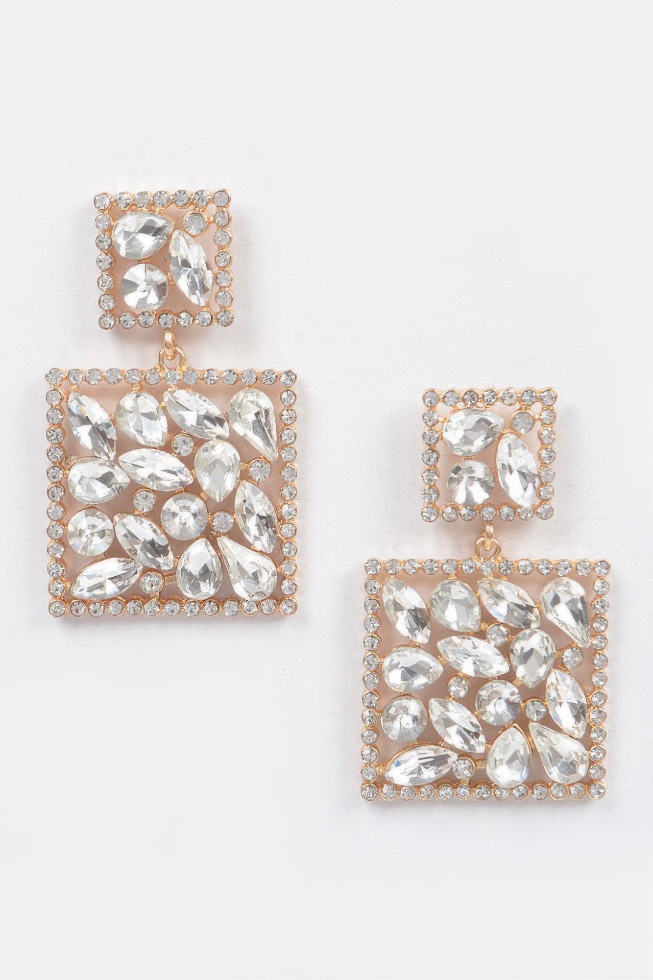 Square Dangle Rhinestone Earring product image