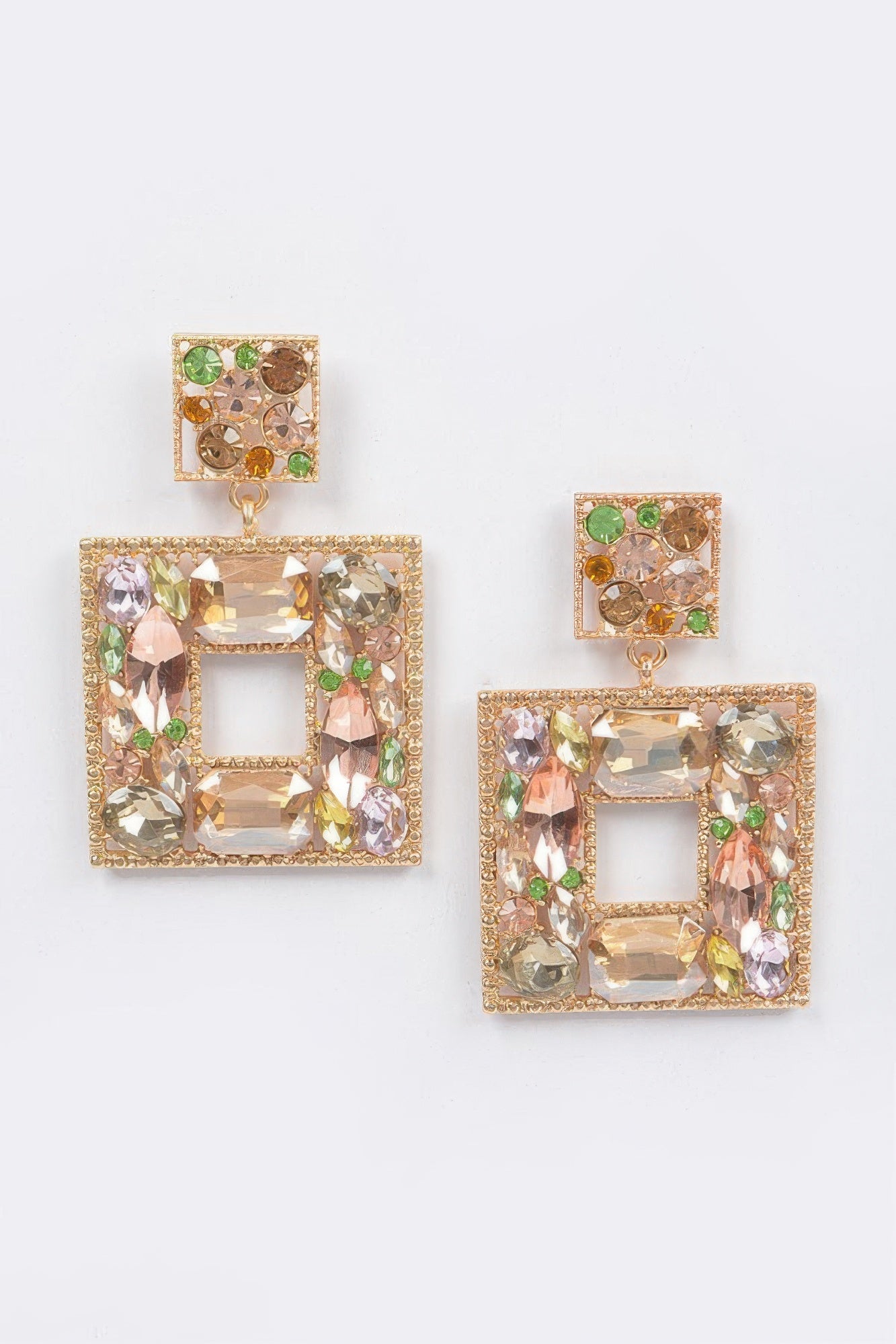 Double Square Bejeweled Earring product image