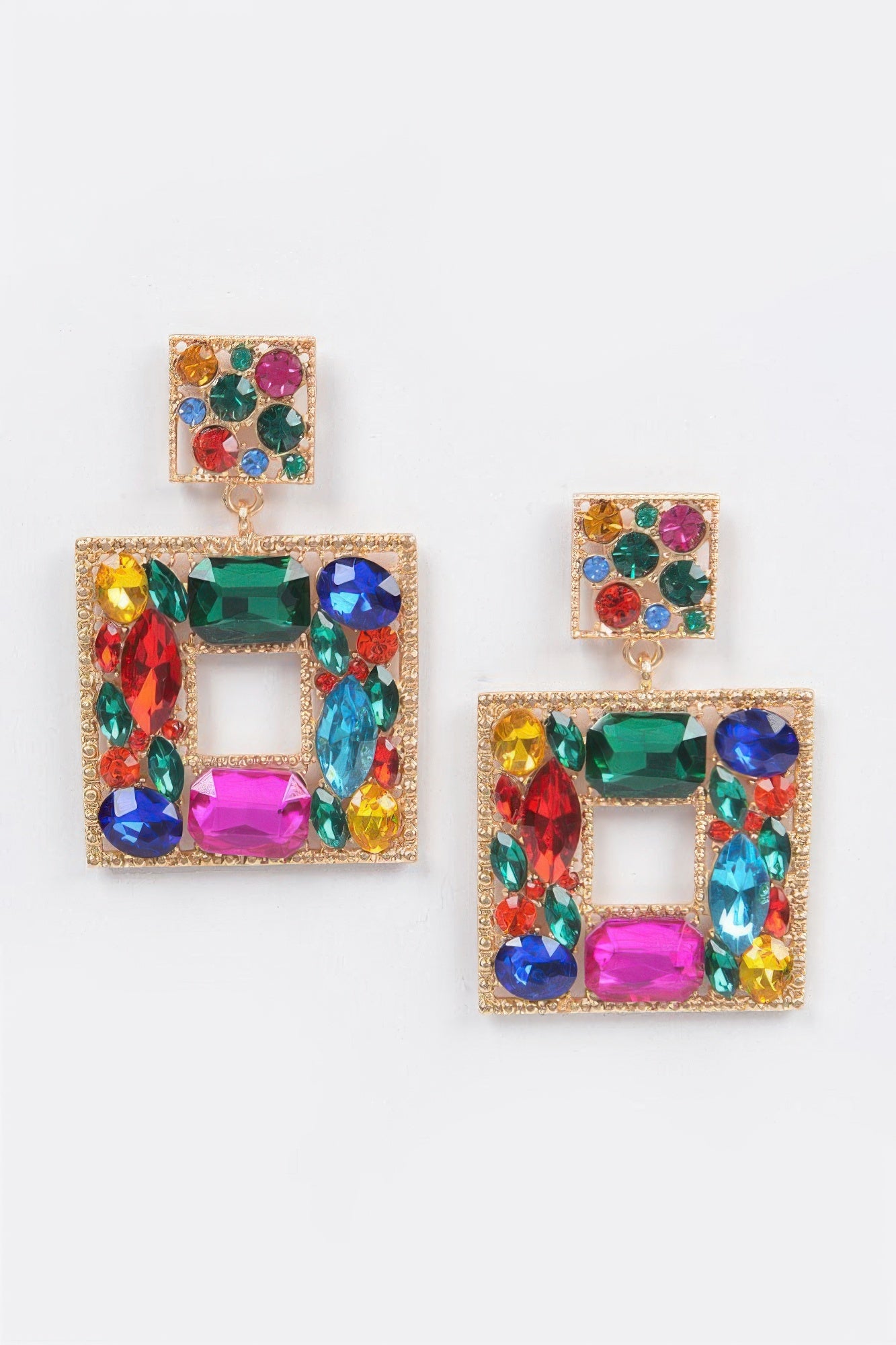 Double Square Bejeweled Earring product image