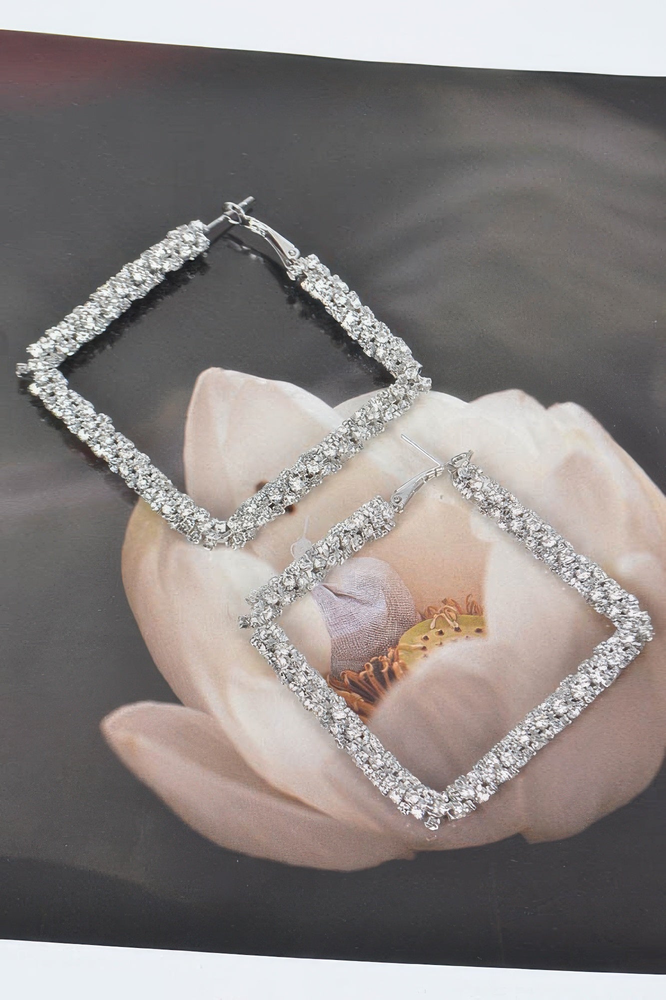 Big Square Glitter Earrings product image