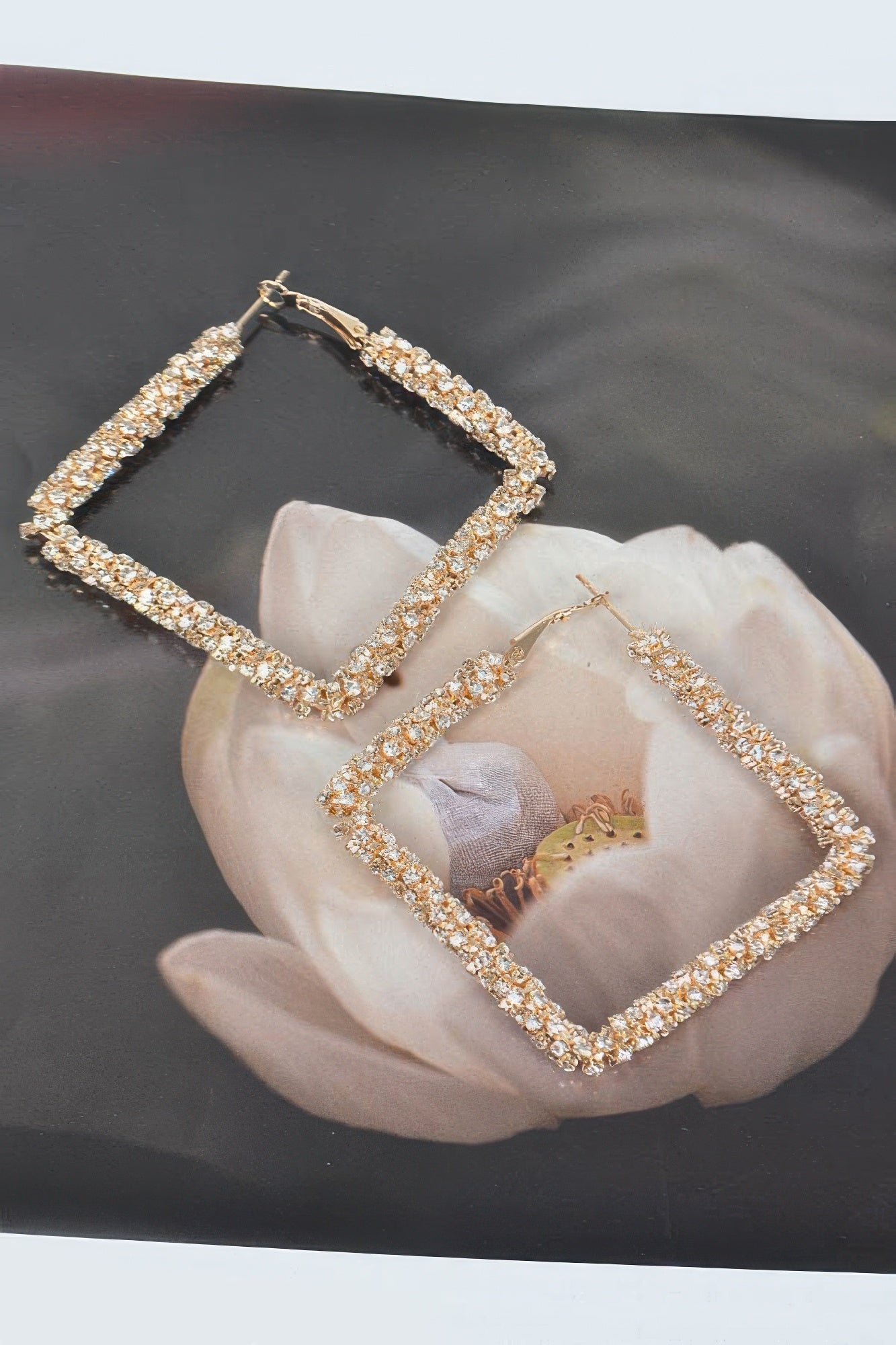 Big Square Glitter Earrings product image