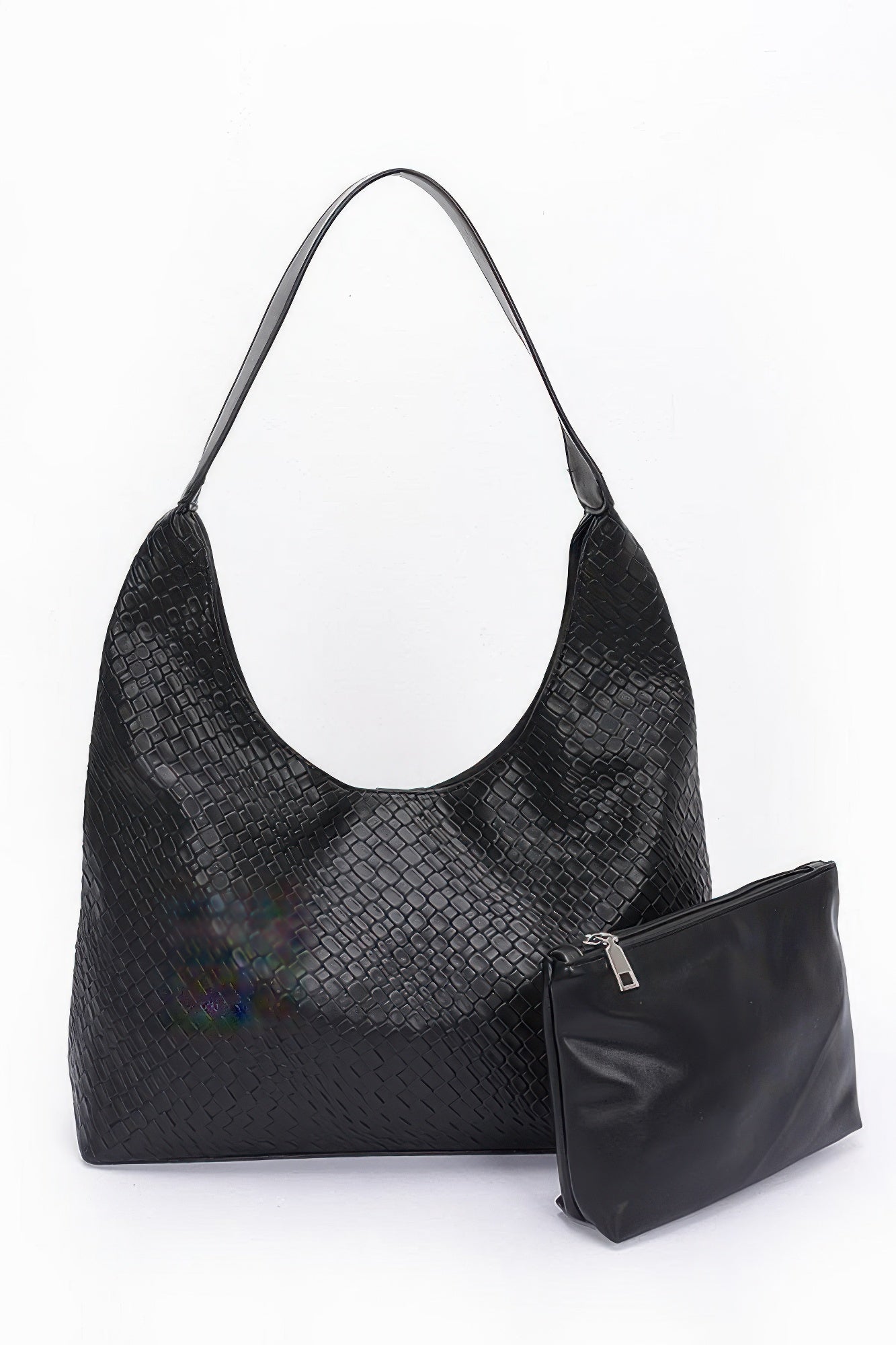 Embossed Faux Leather Shoulder Bag product image