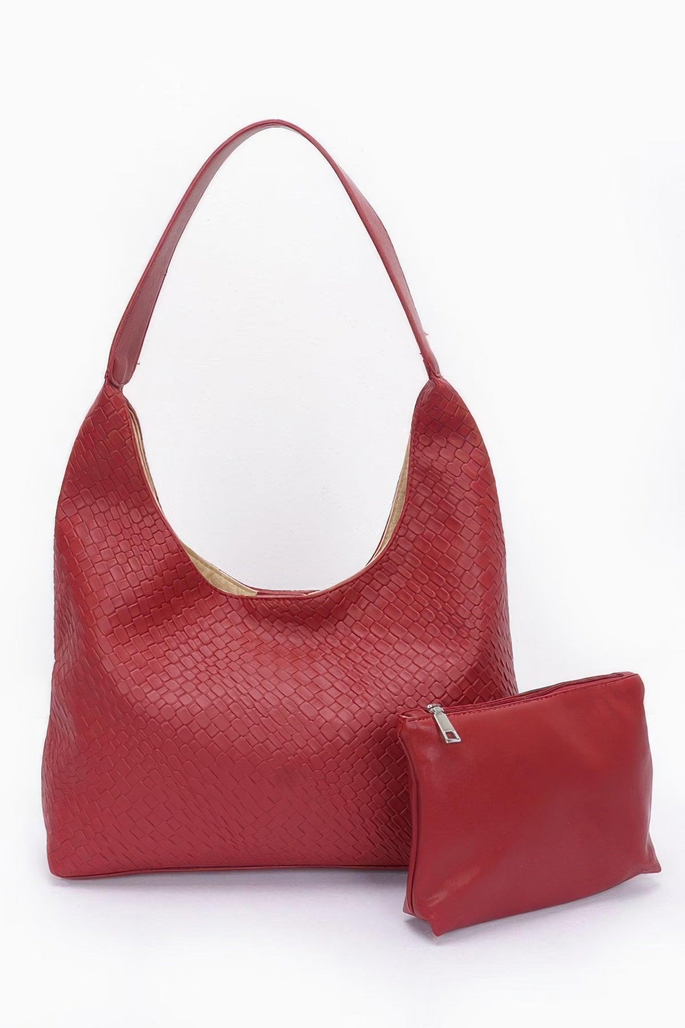 Embossed Faux Leather Shoulder Bag product image
