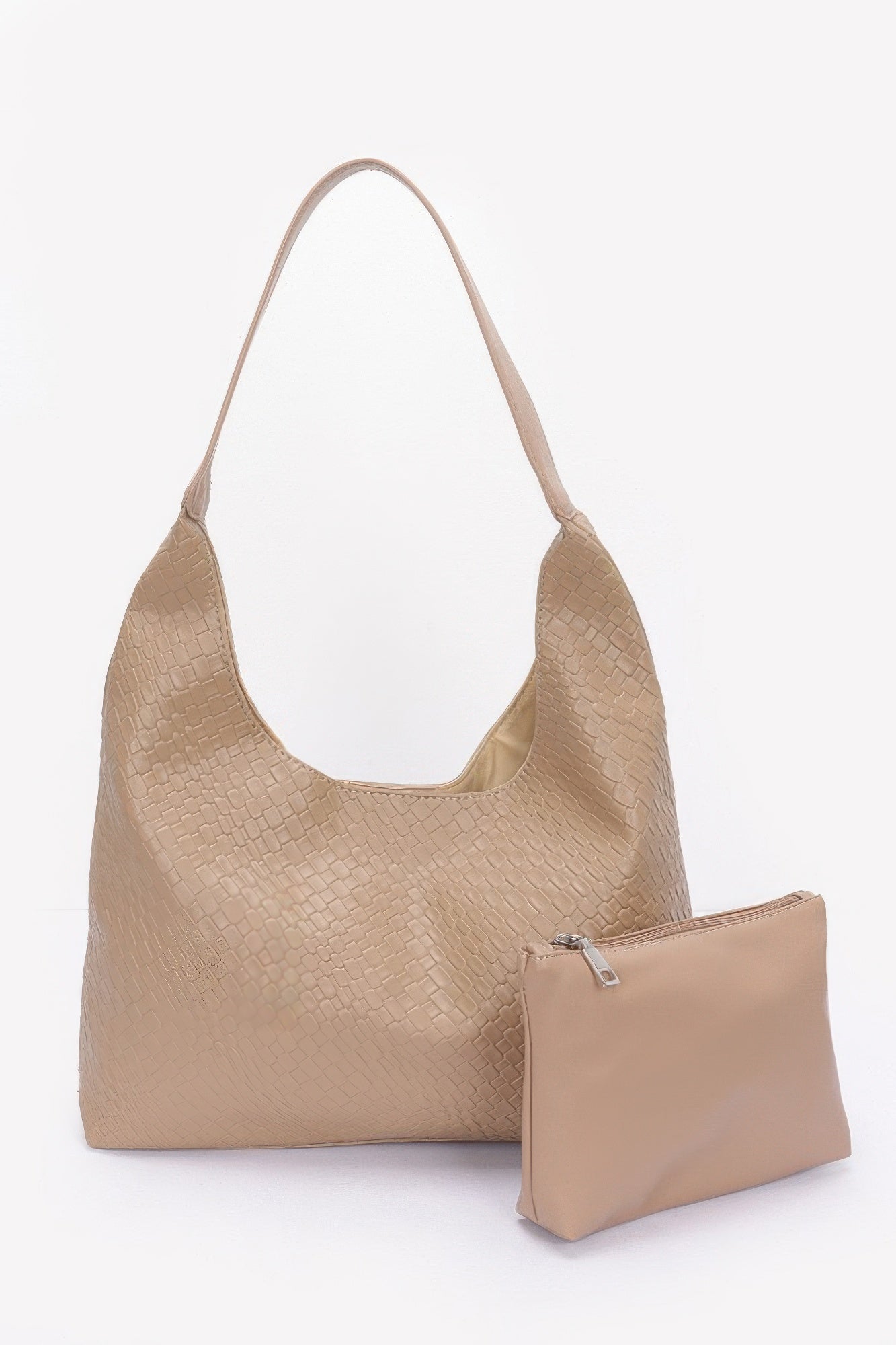 Embossed Faux Leather Shoulder Bag product image
