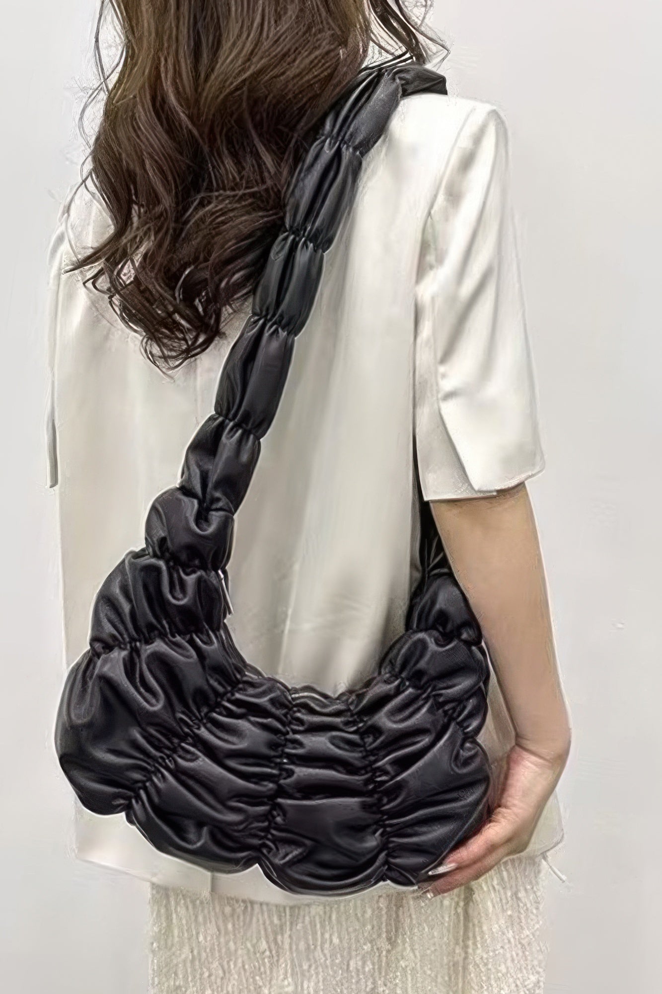 Pleated Faux Leather Crossbody Bag product image