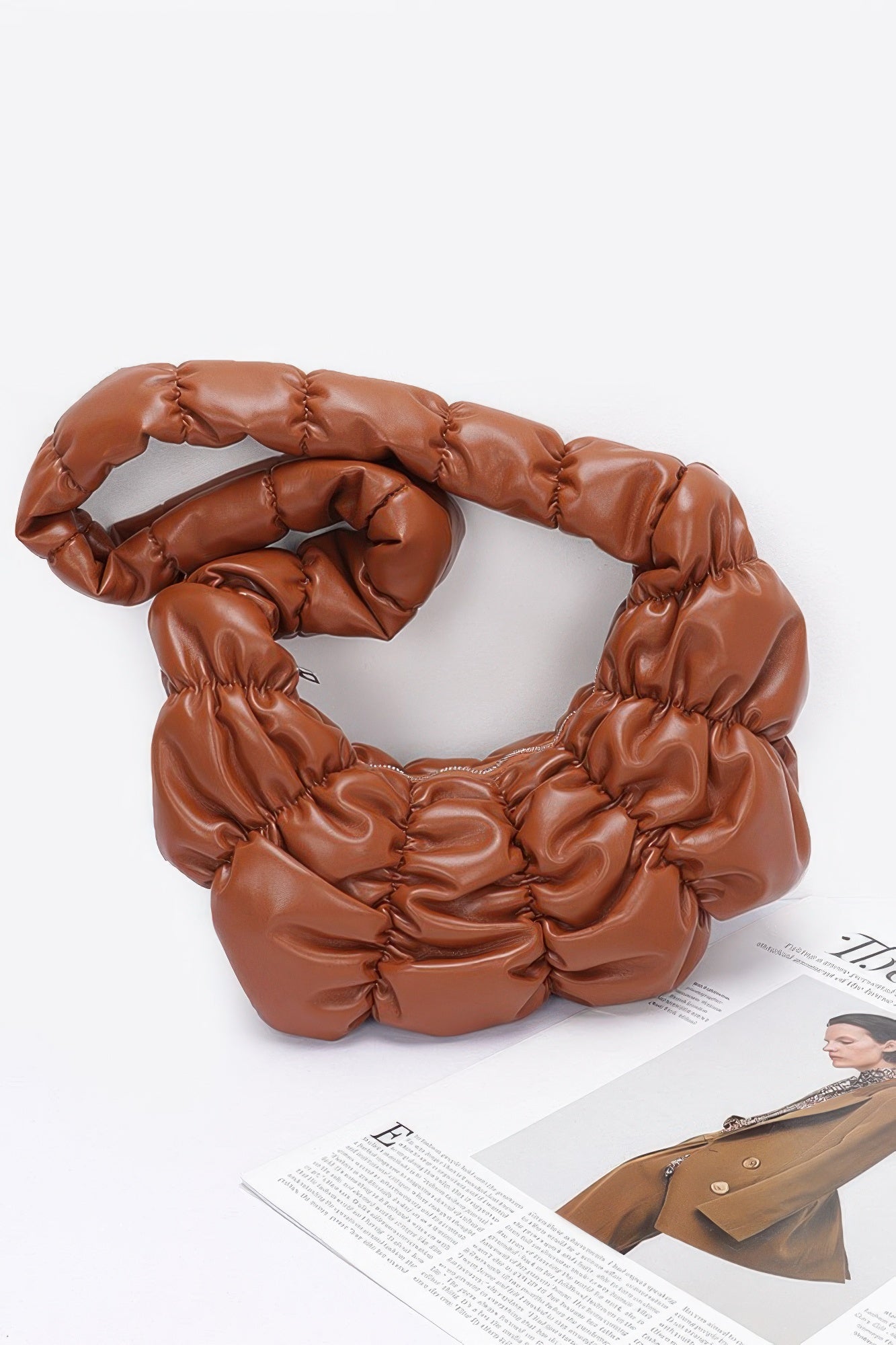 Pleated Faux Leather Crossbody Bag product image