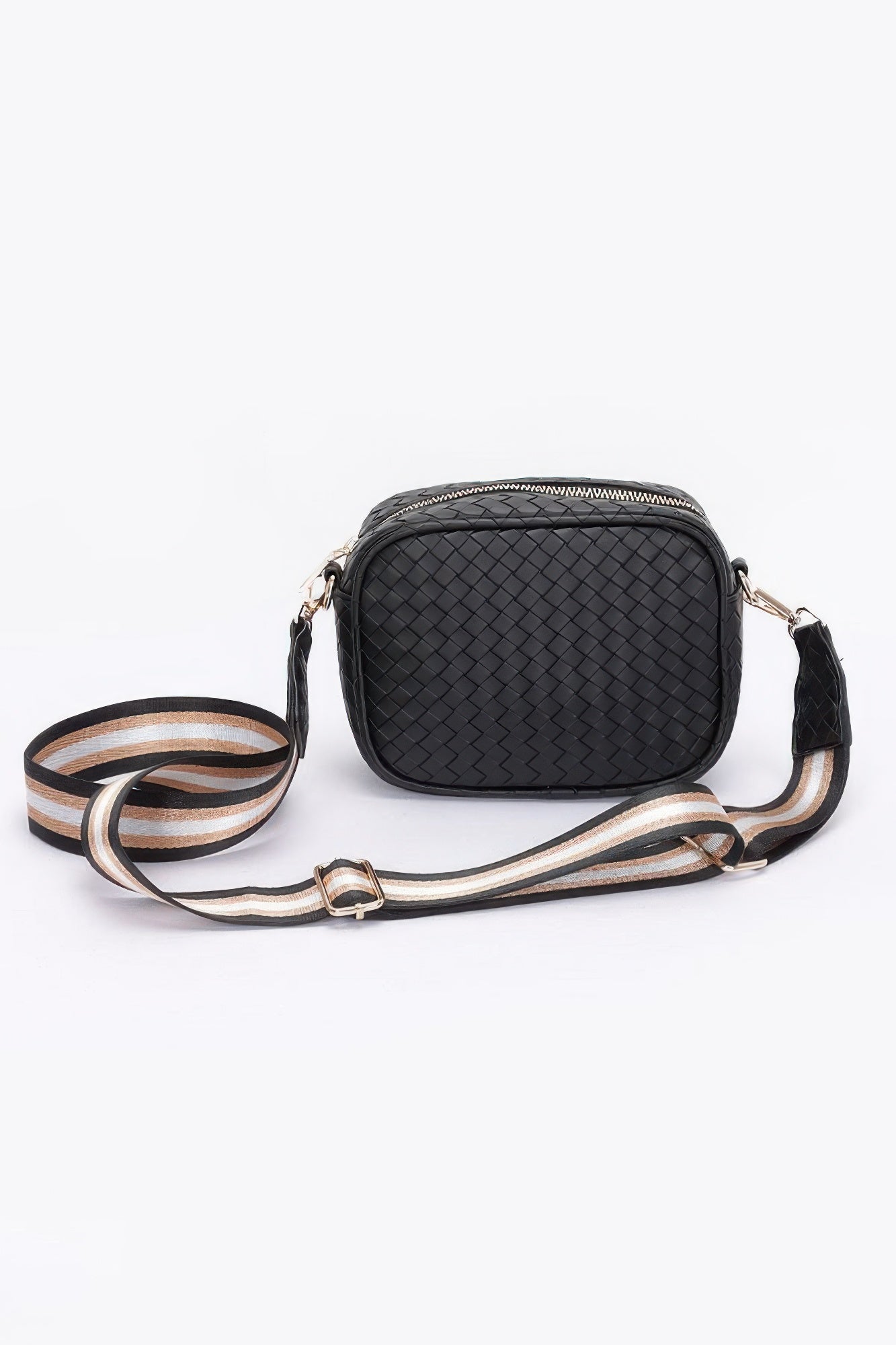 Metallic Embossed Faux Leather Camera Bag W/strap product image