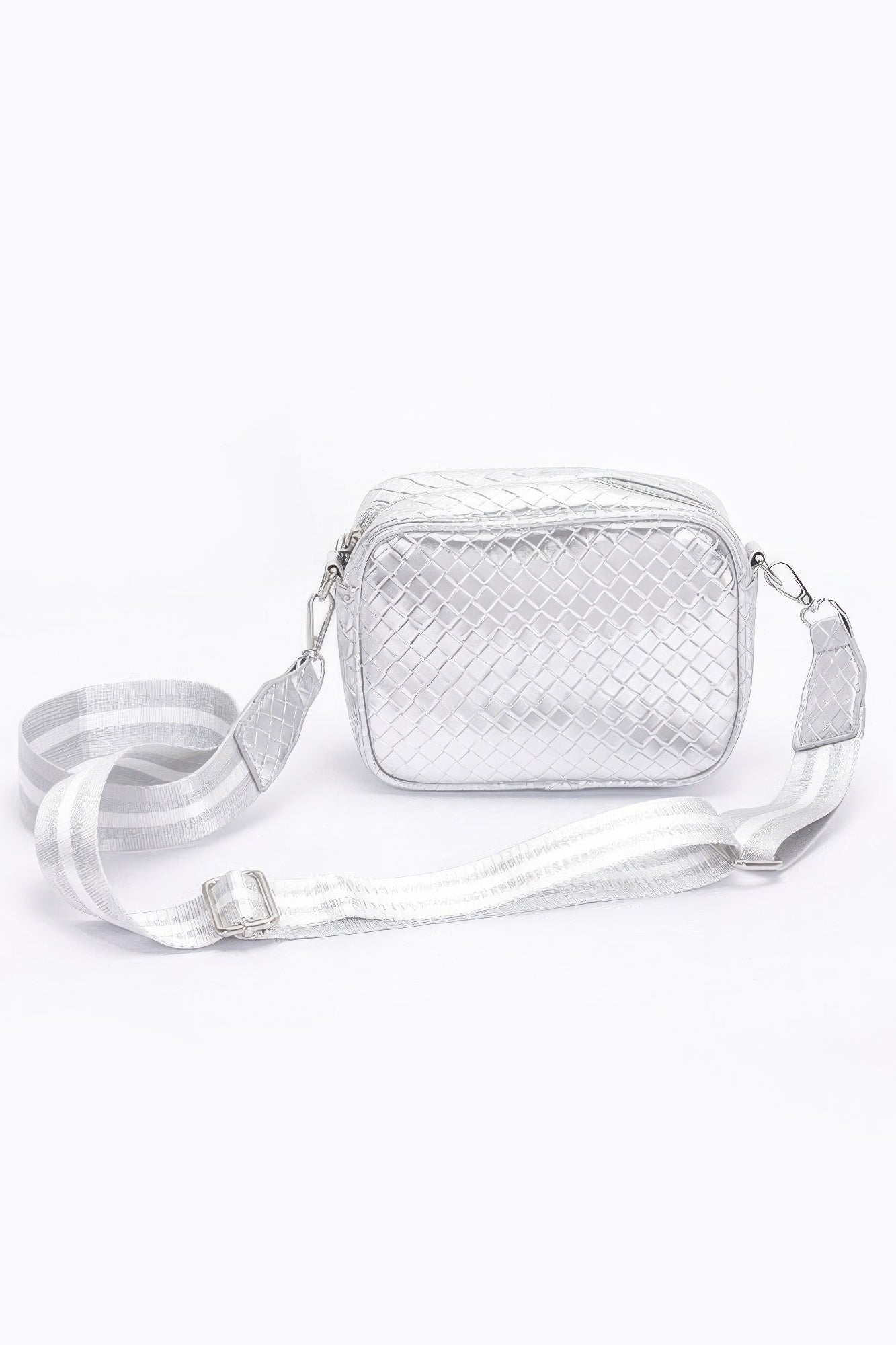 Metallic Embossed Faux Leather Camera Bag W/strap product image