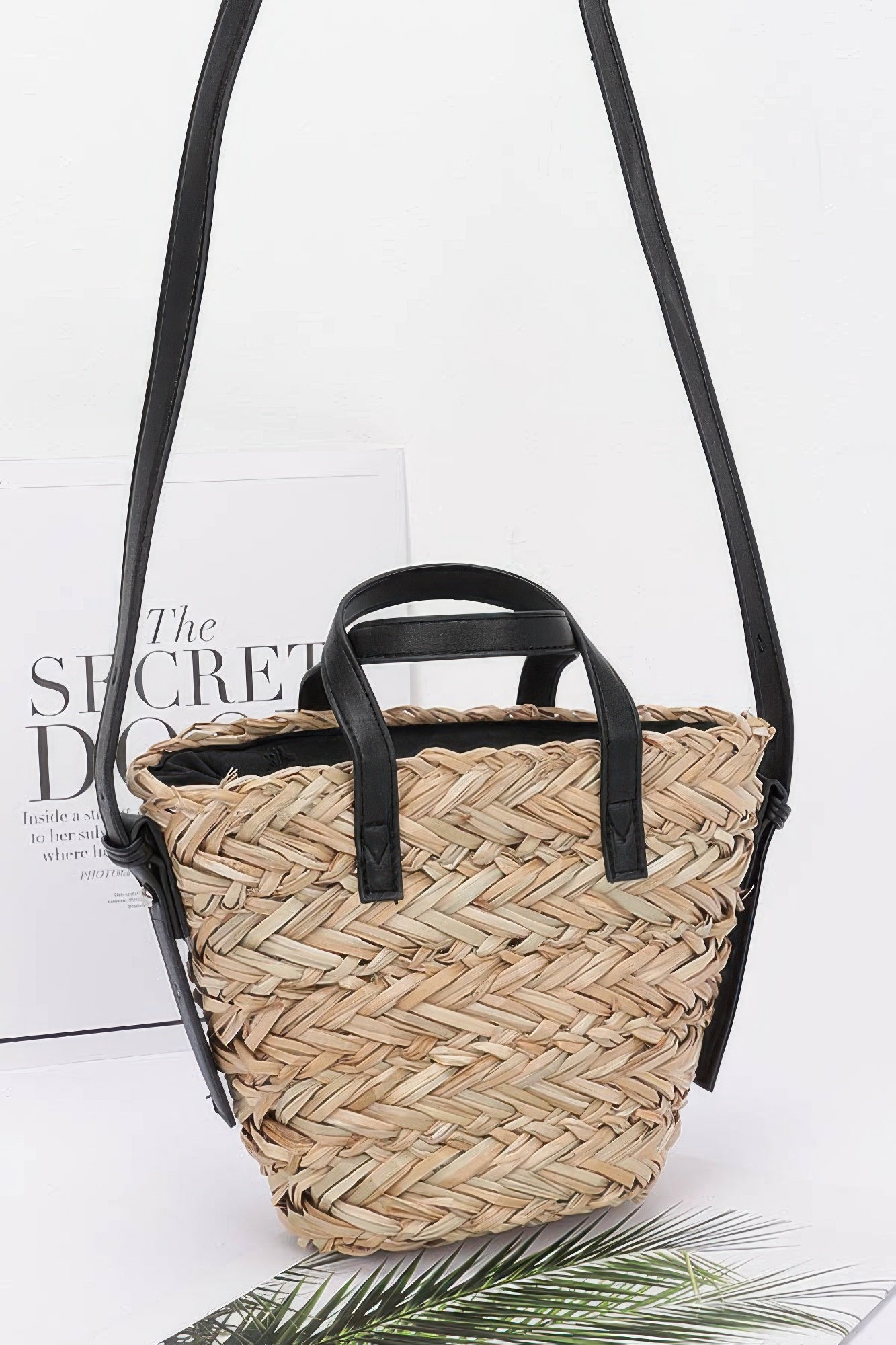 Faux Straw Small Tote Bag product image