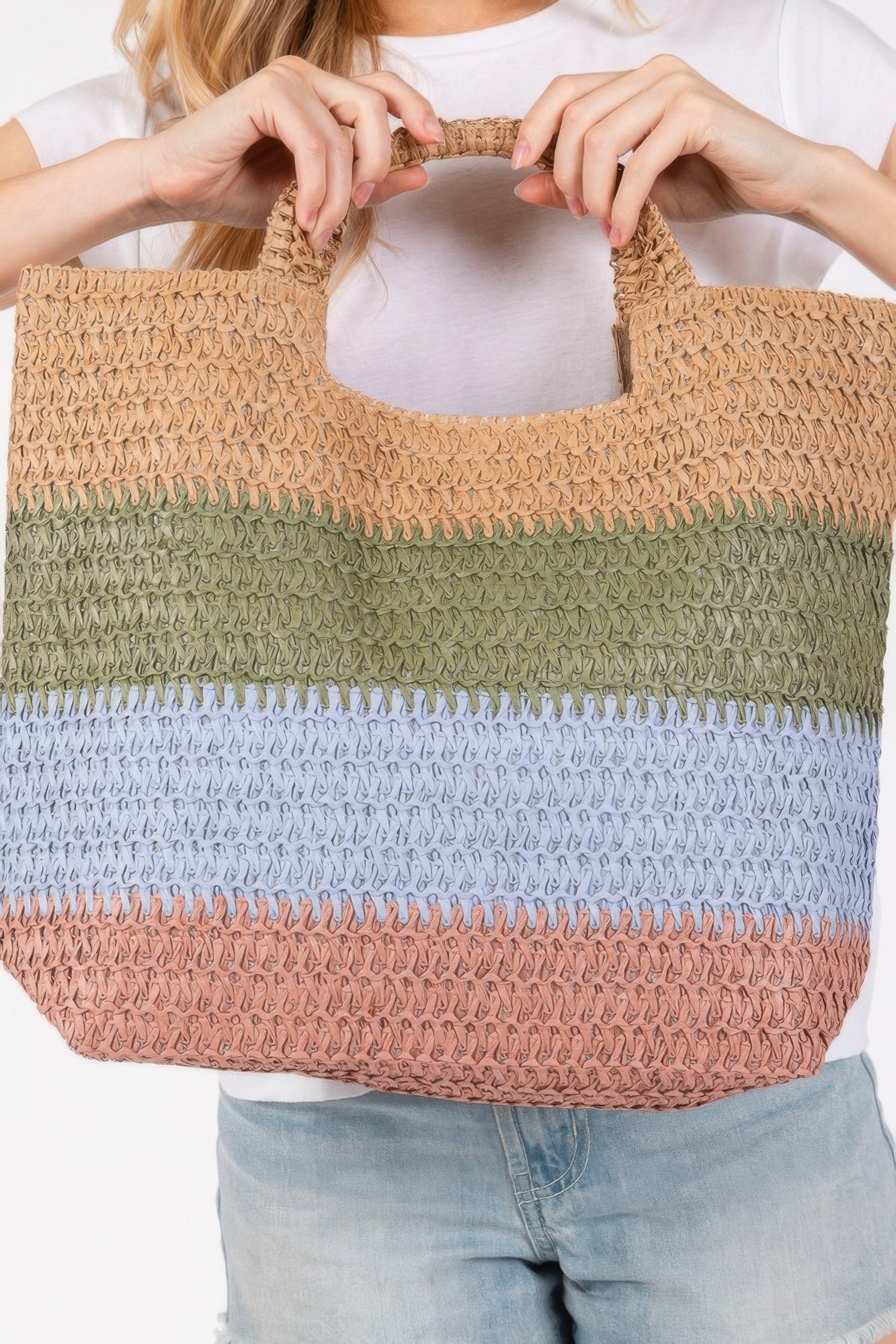 Multi Color Stripe Tote Bag product image