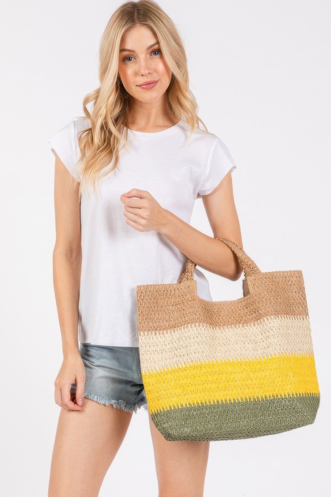 Multi Color Stripe Tote Bag product image