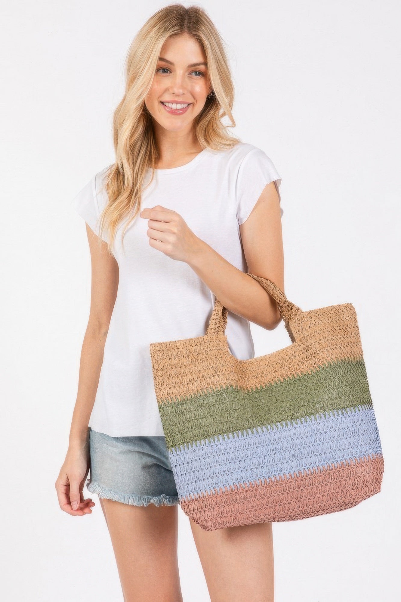 Multi Color Stripe Tote Bag product image