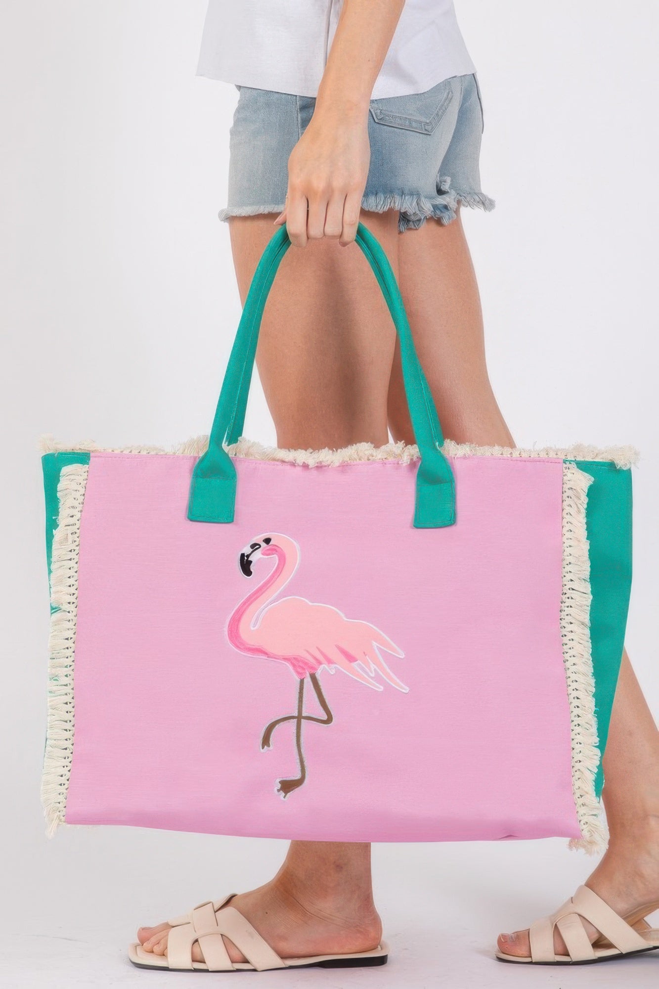 Embroidered Anchor Patch Fringe Tote Bag product image