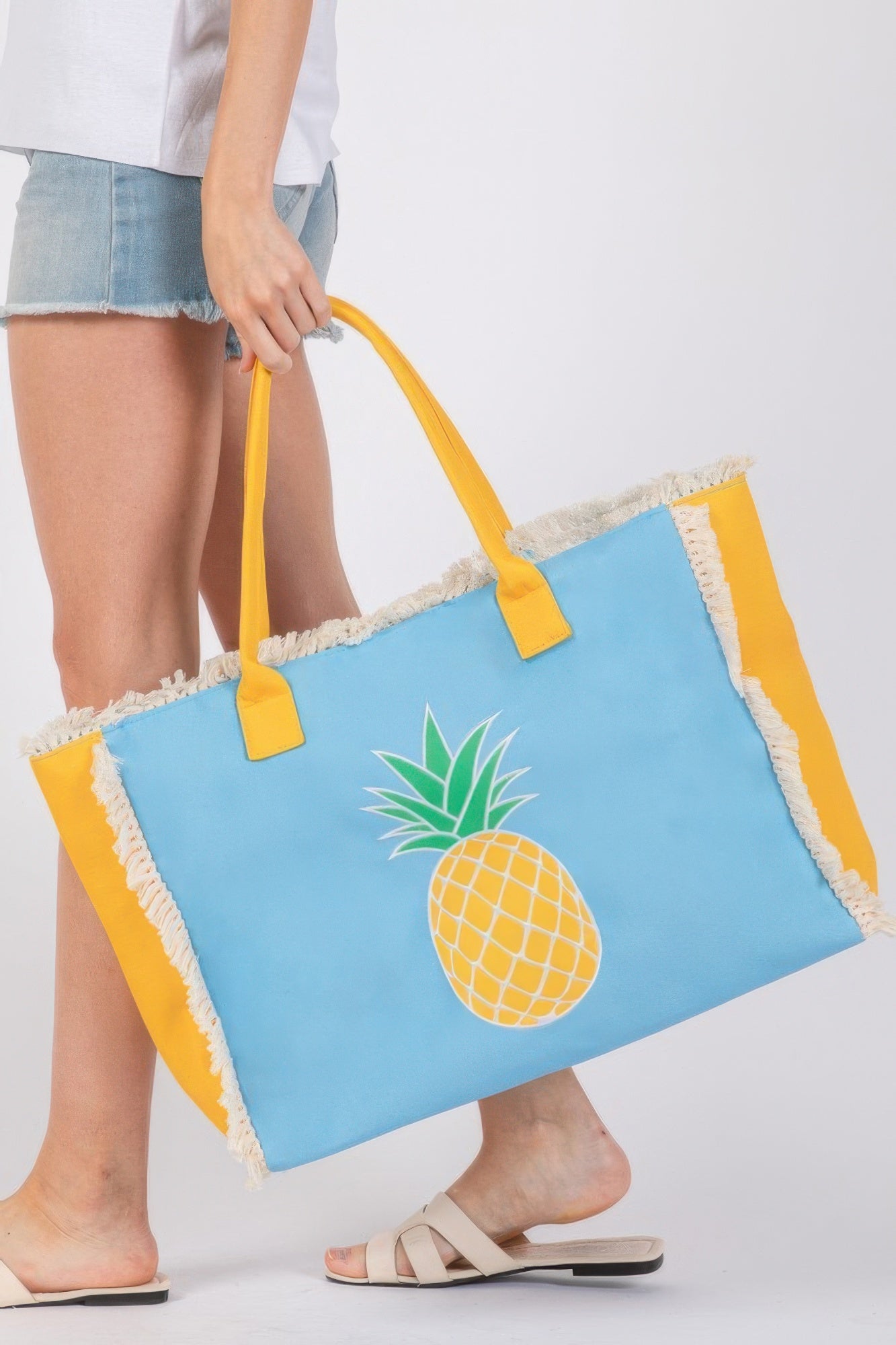 Embroidered Anchor Patch Fringe Tote Bag product image