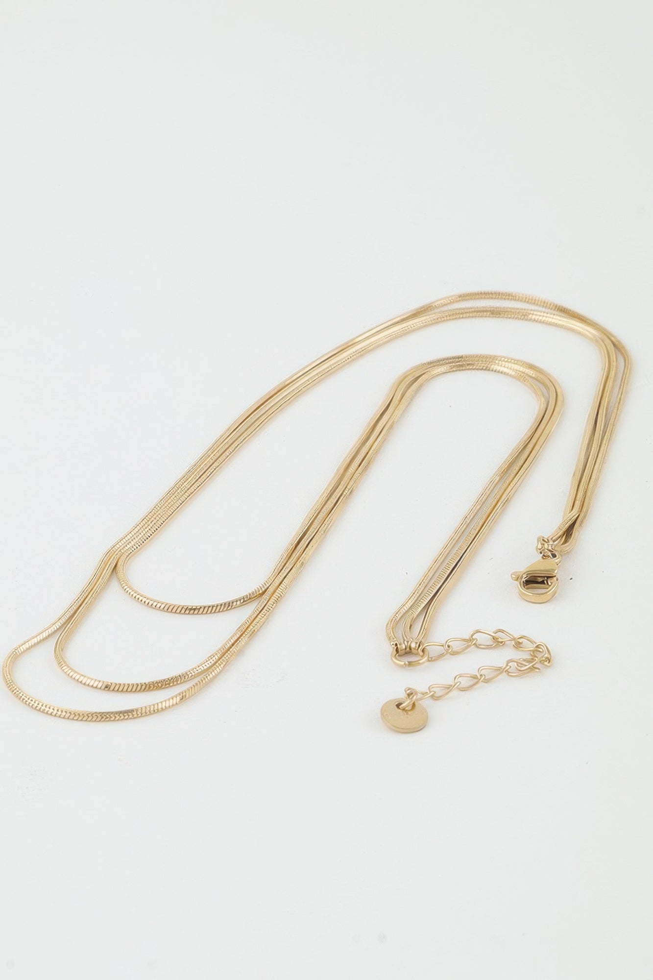 Triple Sleek Chain Necklace product image