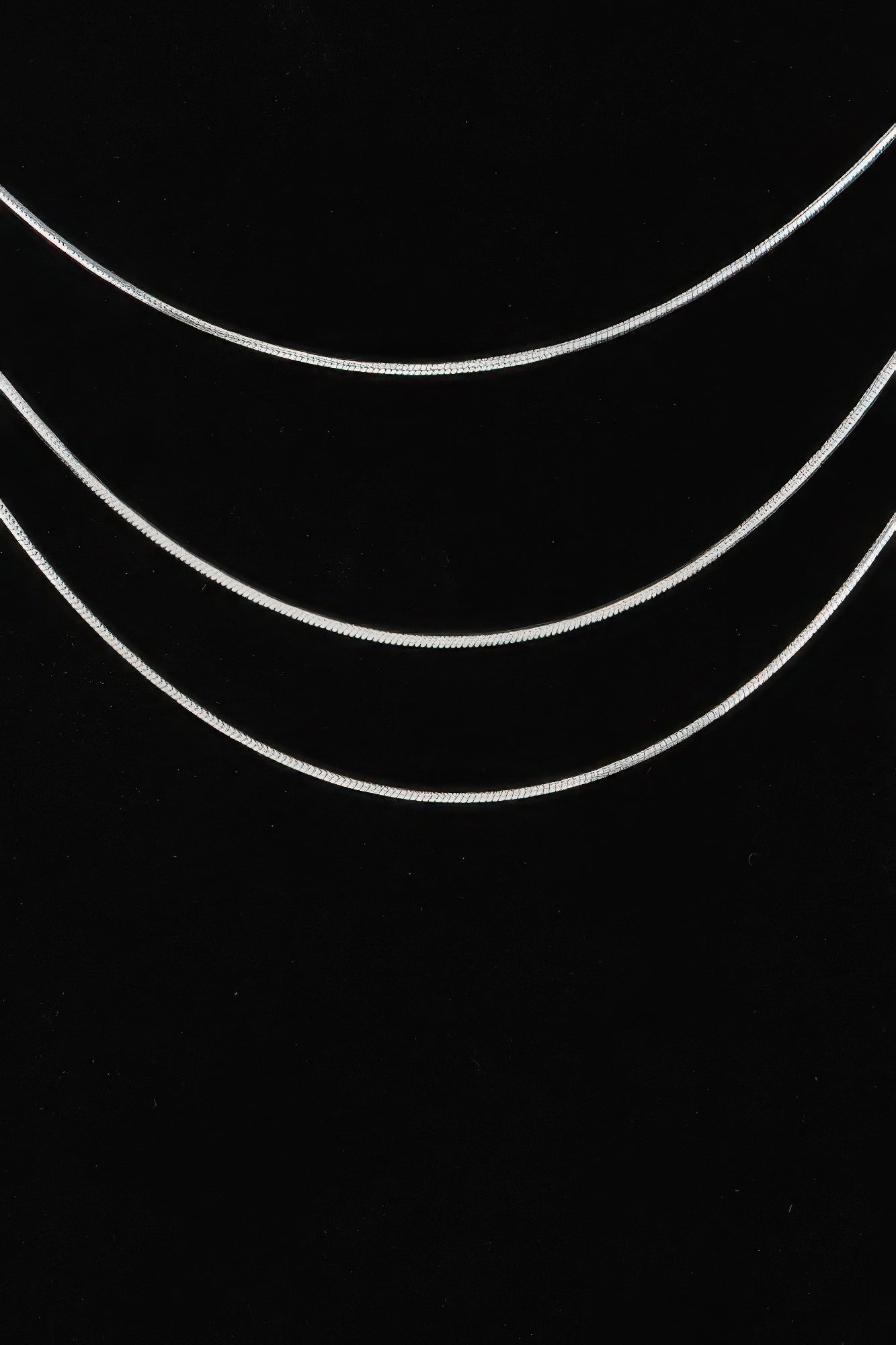 Triple Sleek Chain Necklace product image