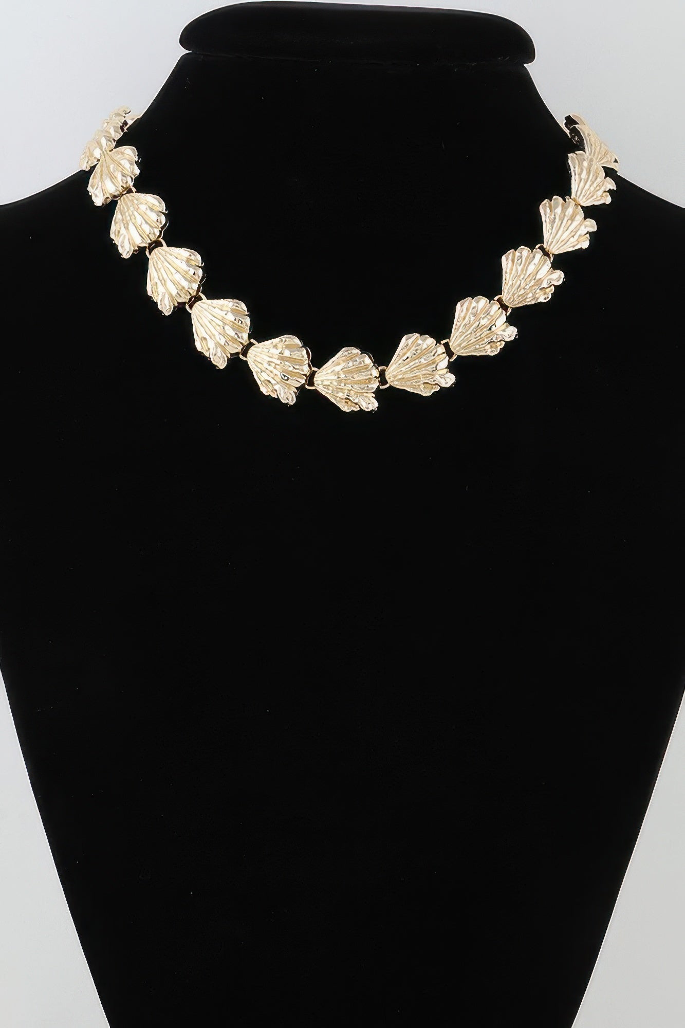 Hammered Sea Shell Charm Necklace product image