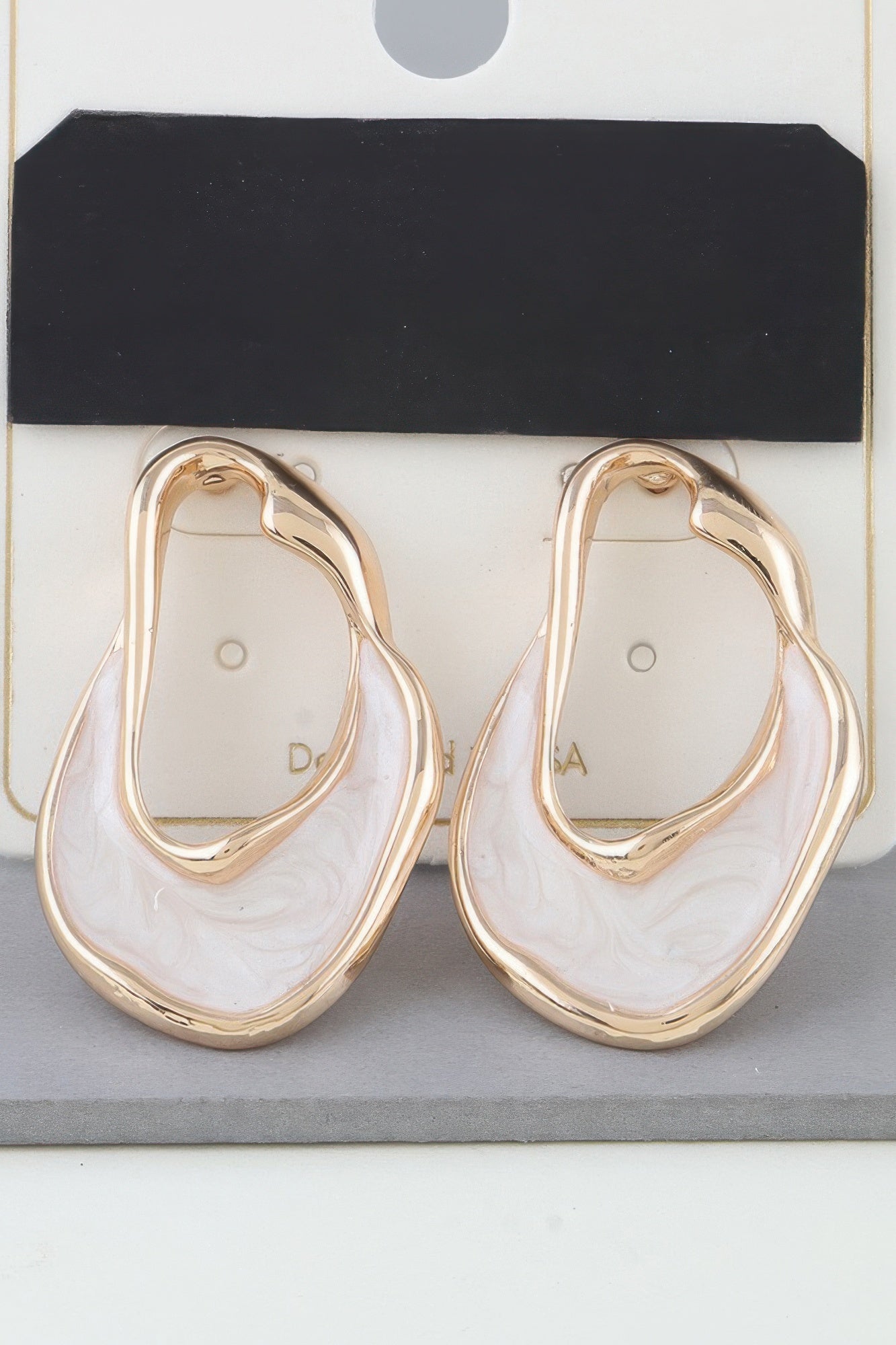 Multi Abstract Marble Ripple Earrings product image
