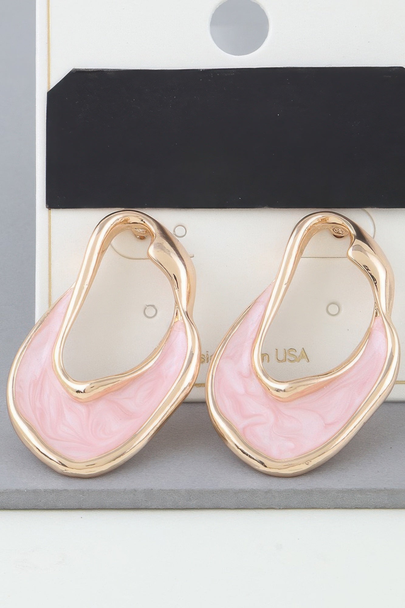 Multi Abstract Marble Ripple Earrings product image