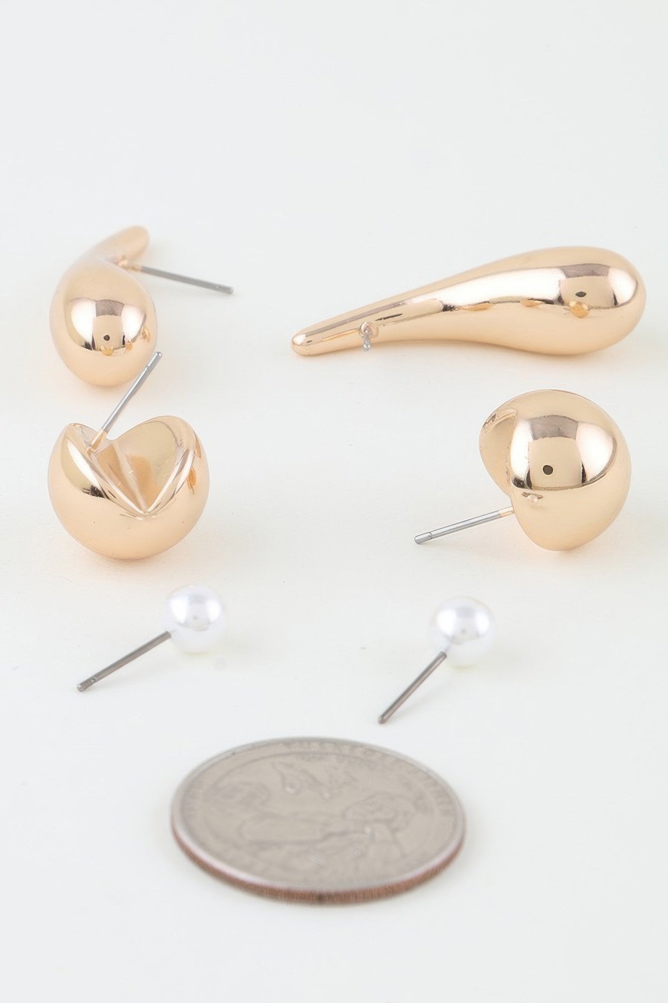 Multi Teardrop N Pearl Earrings Set product image