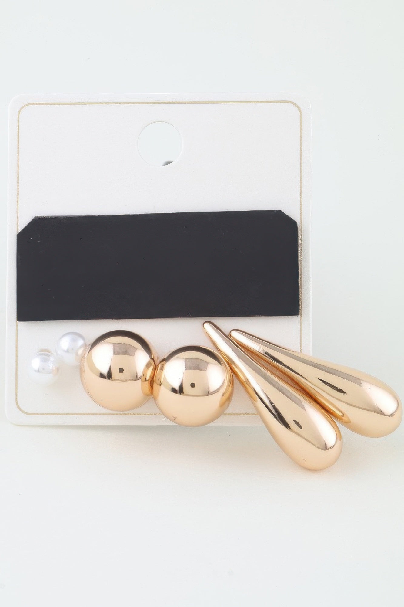 Multi Teardrop N Pearl Earrings Set product image