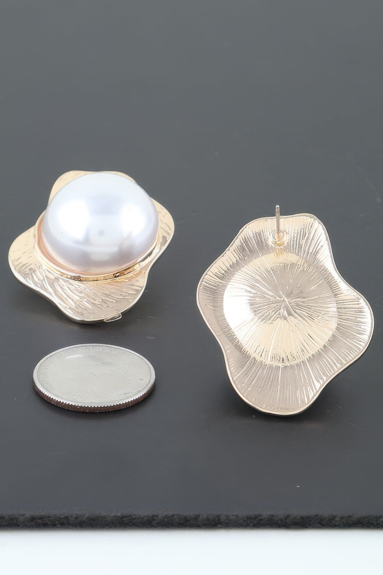 Etched Stone Statement Stud Earrings product image