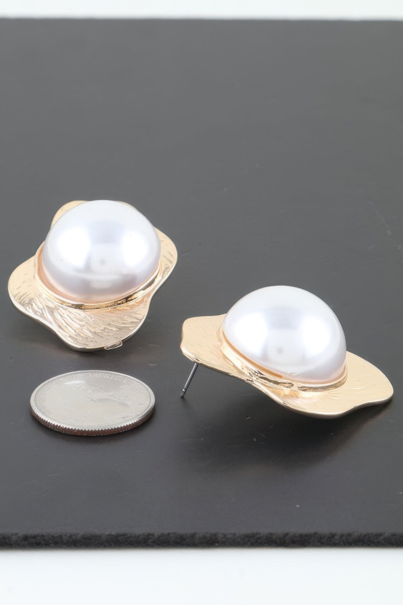 Etched Stone Statement Stud Earrings product image