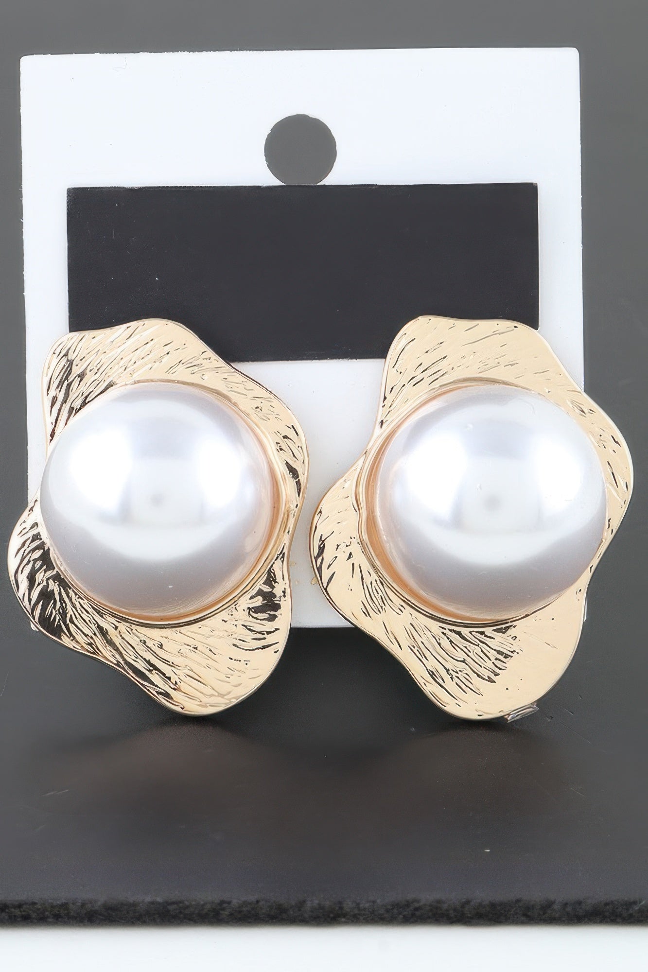 Etched Stone Statement Stud Earrings product image