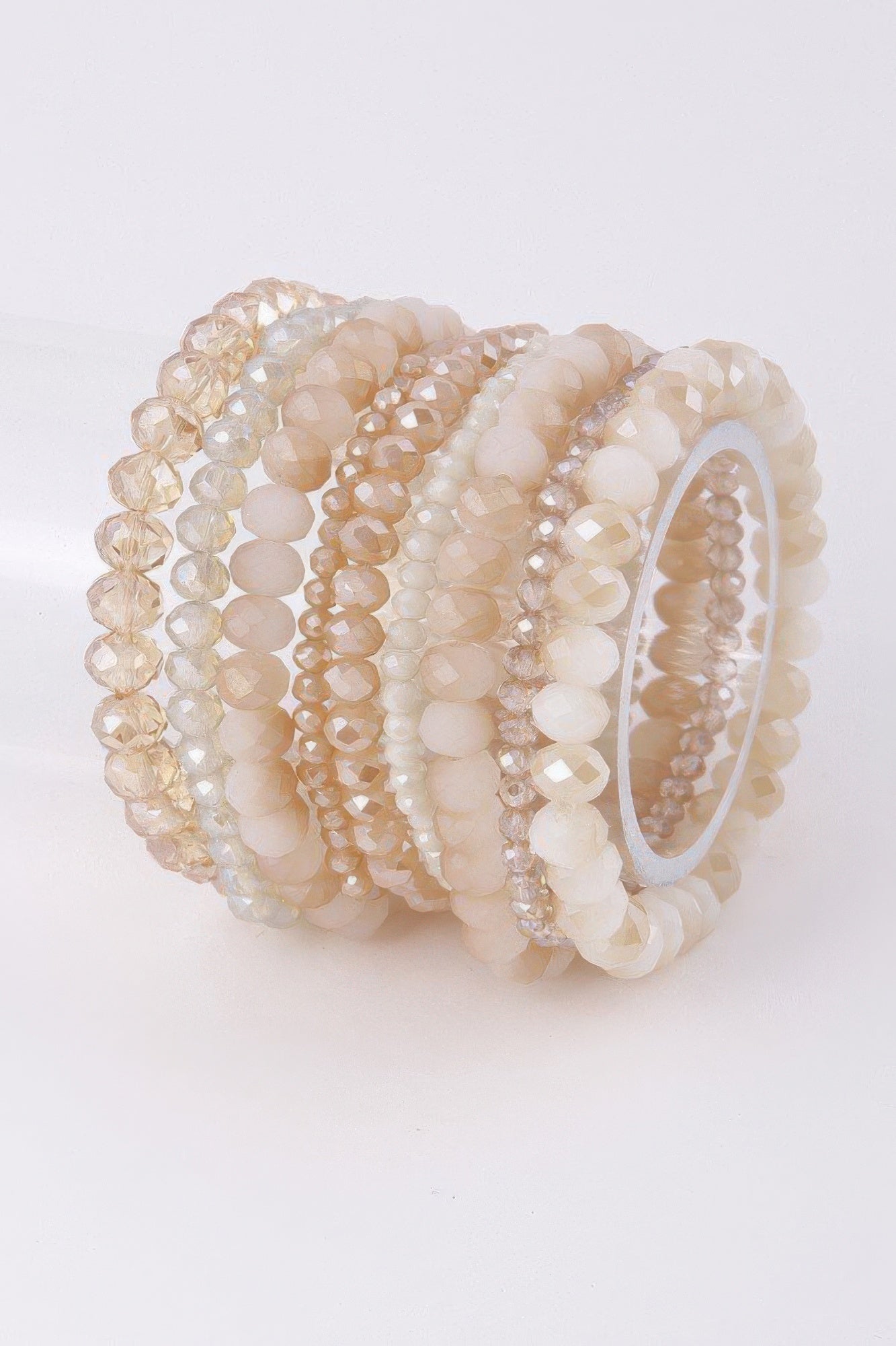 Multi Pastel Pink Crystal Beaded Bracelet product image