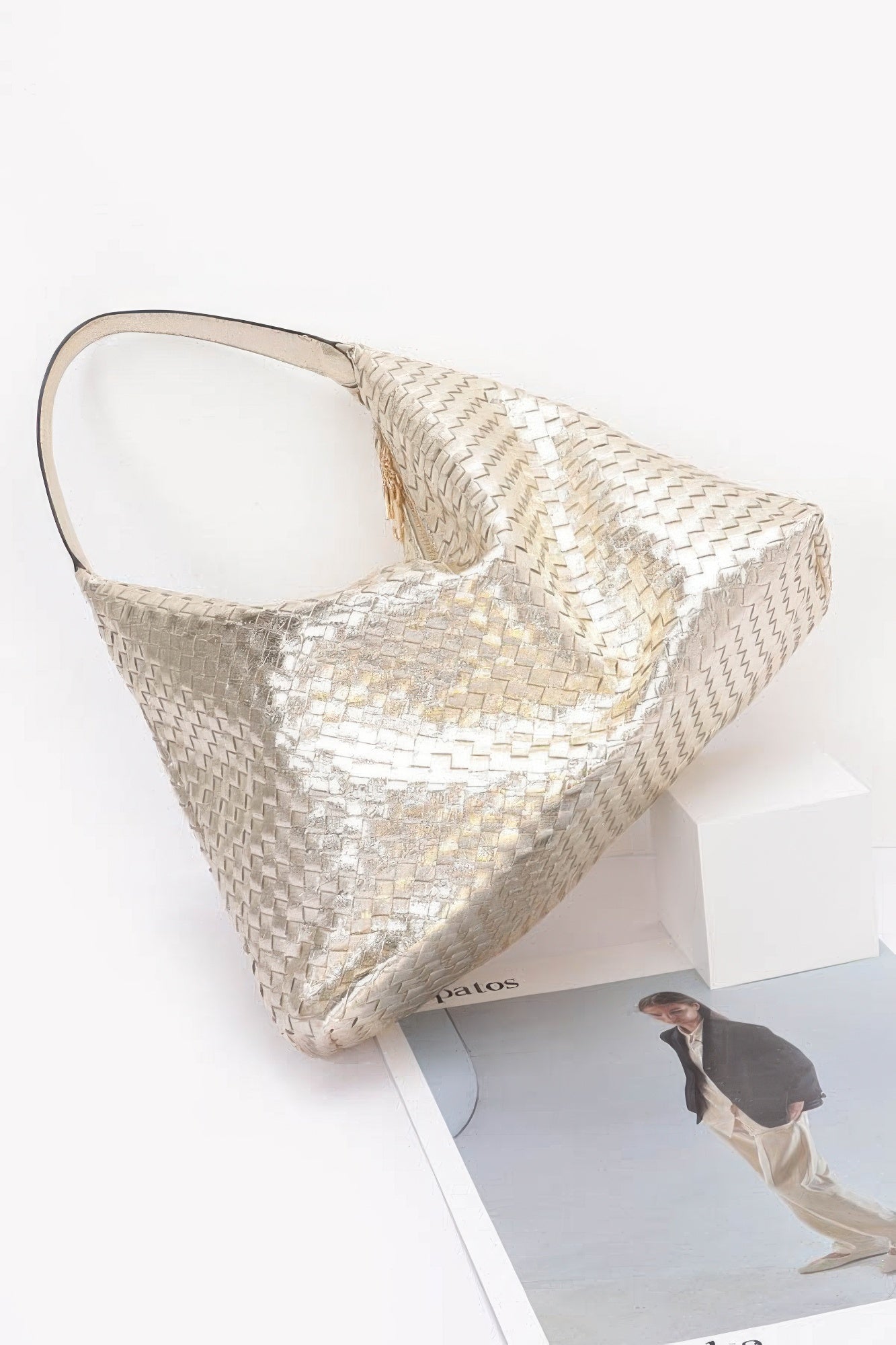Metallic Braided Tote Bag product image
