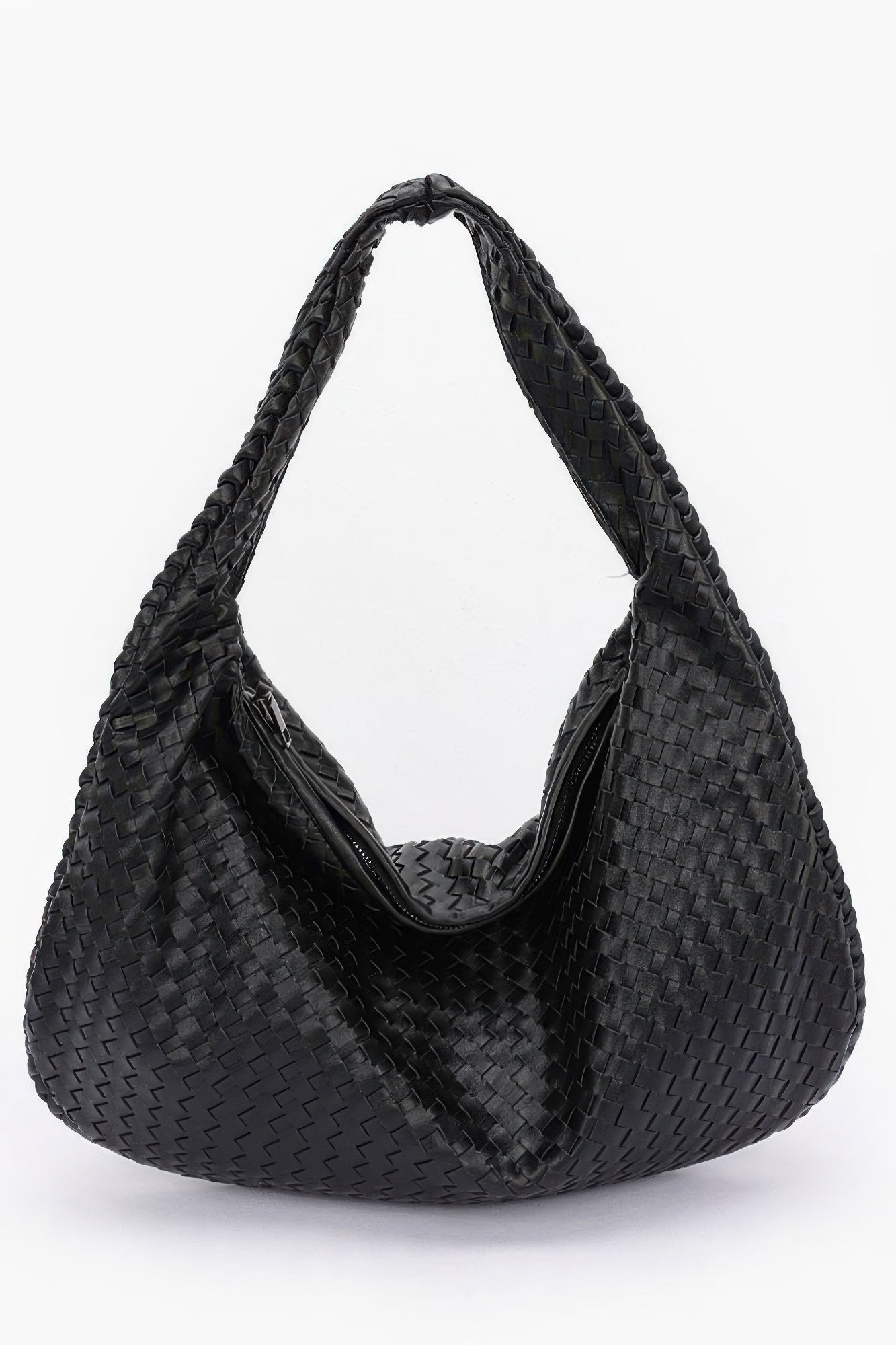 Faux Leather Braided Shoulder Bag product image