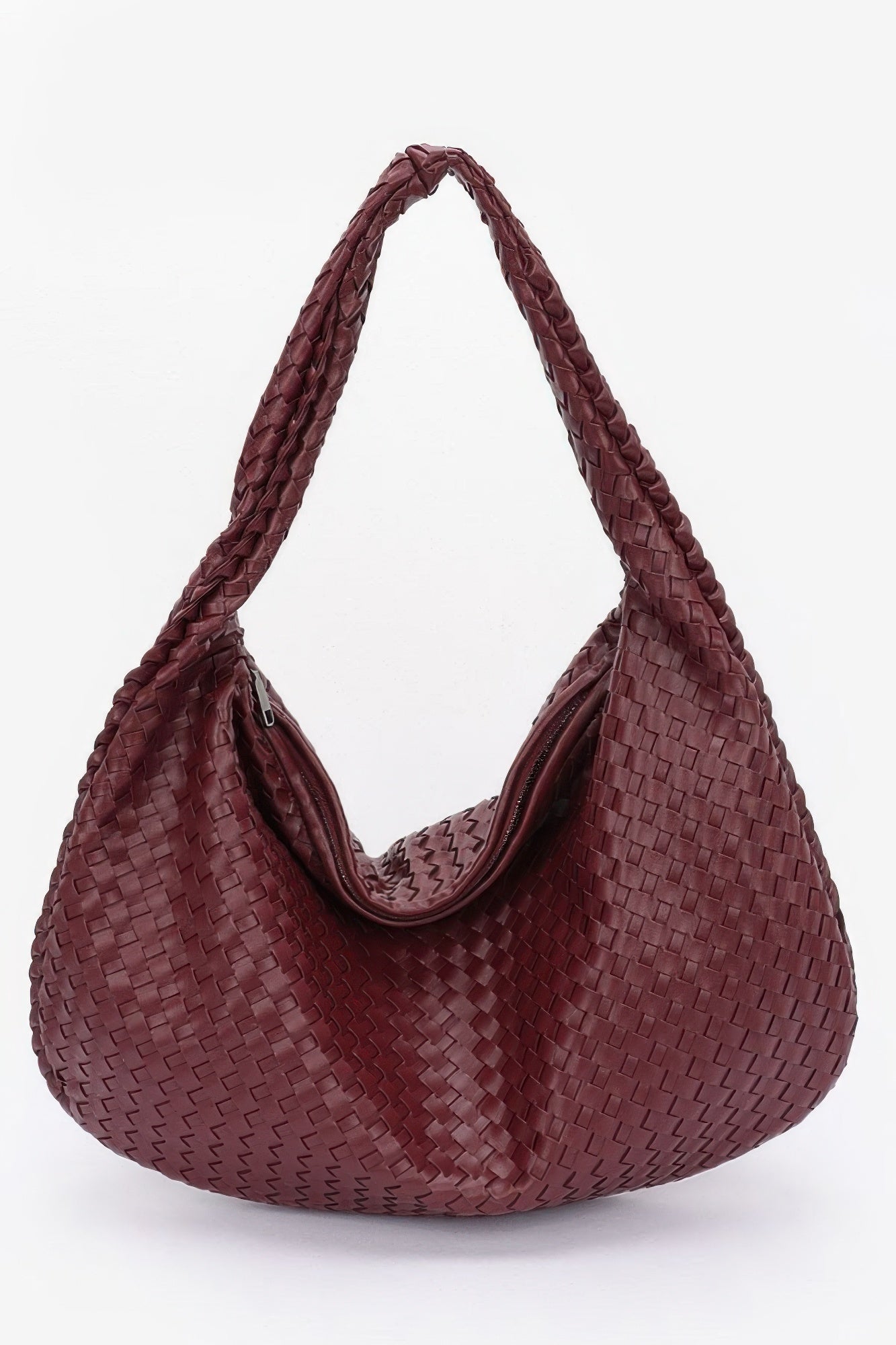 Faux Leather Braided Shoulder Bag product image