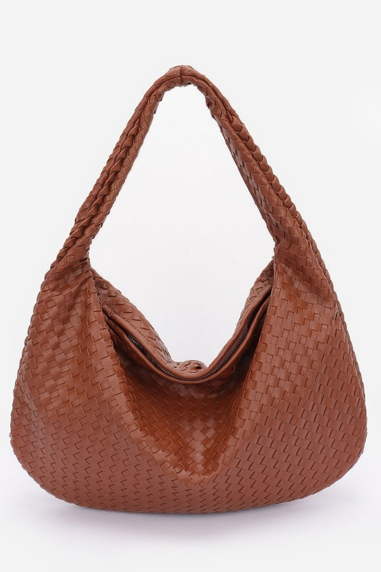 Faux Leather Braided Shoulder Bag product image