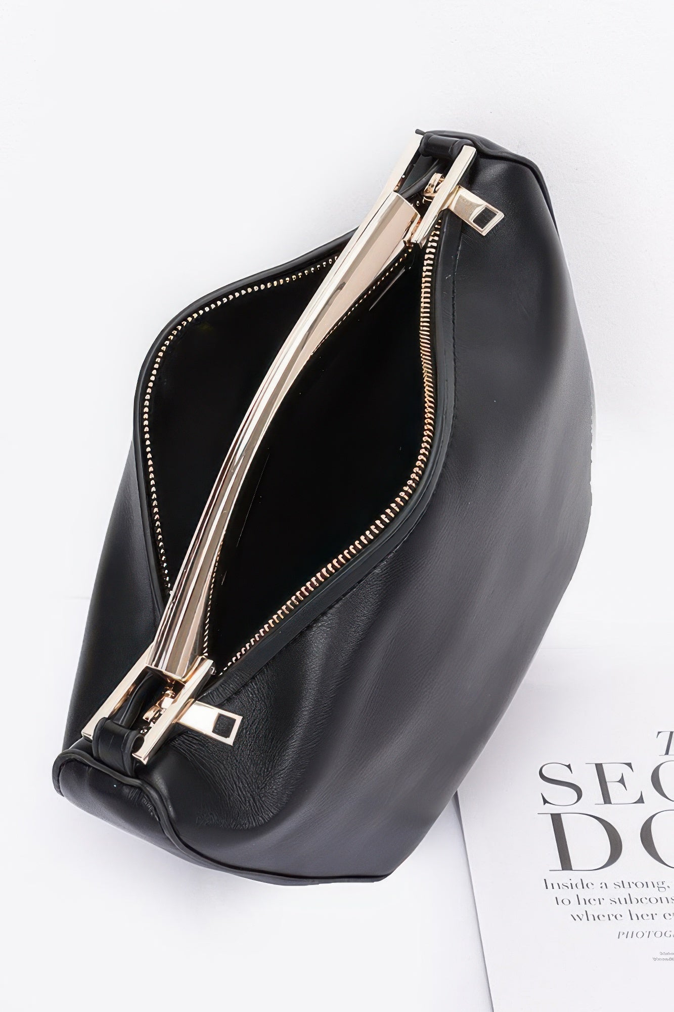 Faux Leather Metal Handle Bag product image