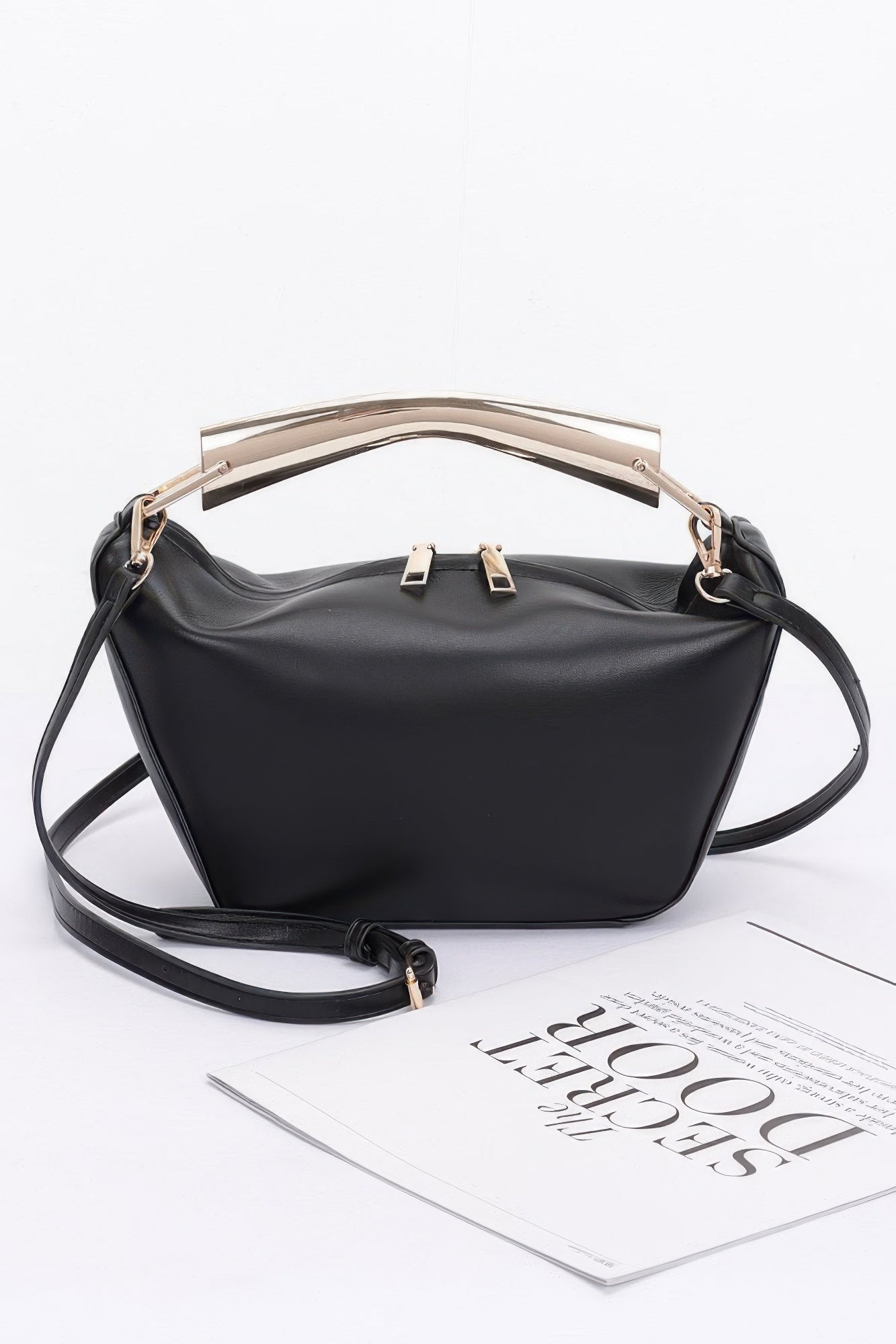 Faux Leather Metal Handle Bag product image