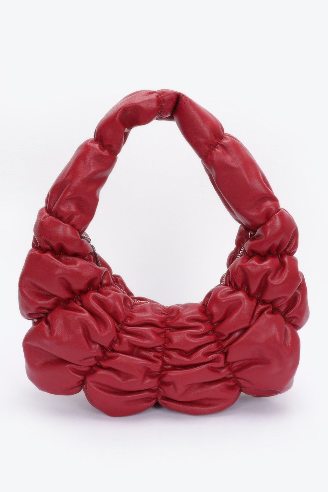 Pleated Faux Leather Shoulder Bag product image